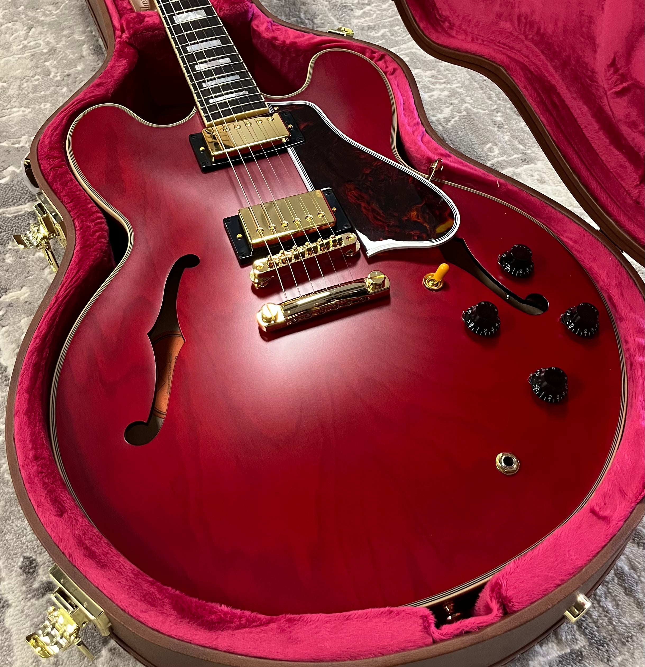 Epiphone ES355 ( GIBSON HEADSTOCK ) 1959 ES-355 w/Case - Cherry Red EC35559CHVGH SERIAL NUMBER 24101510724 - 8.8 LBS