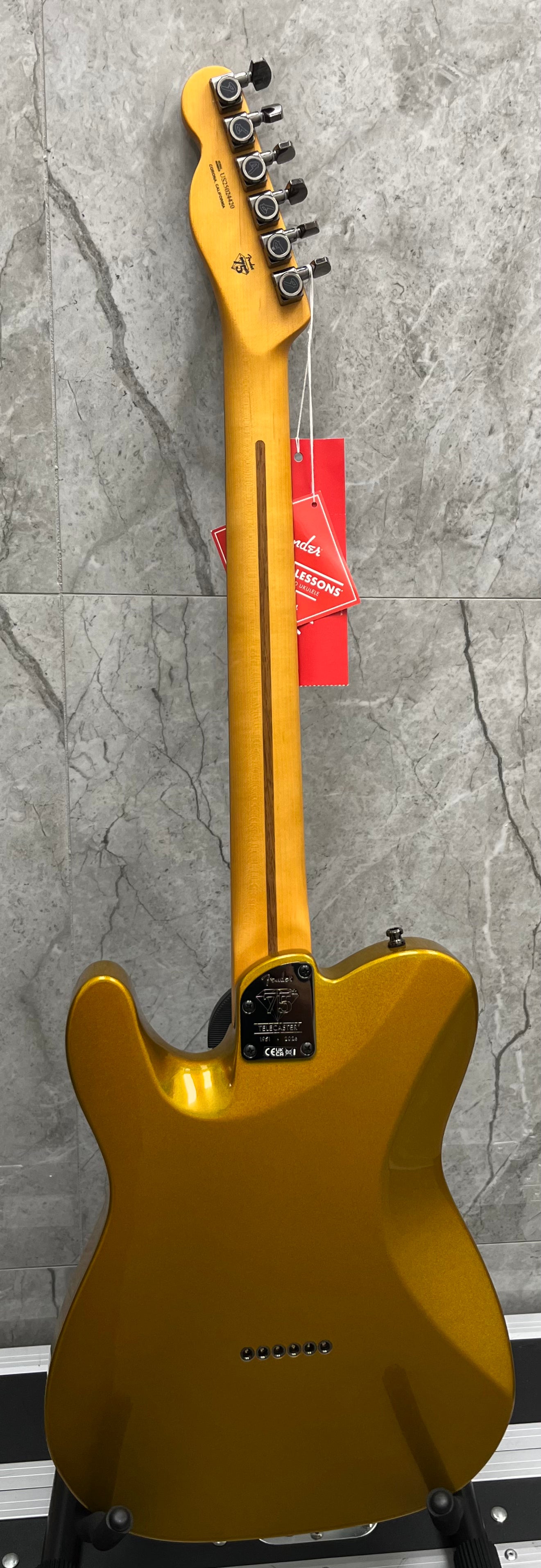 Fender 75th Anniversary American Ultra II Telecaster Ebony Fingerboard, Liquid Gold 0177011728