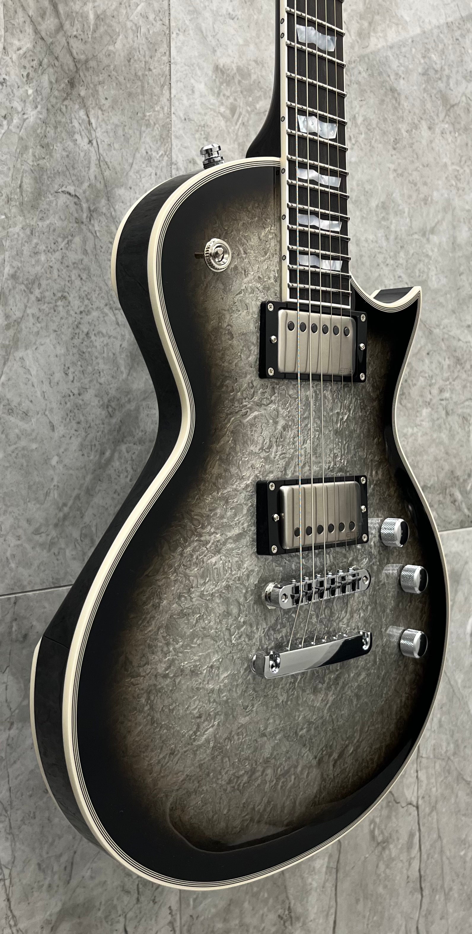 ESP ORIGINAL SERIES ECLIPSE CUSTOM SILVER LIQUID METAL BURST EECCTMSLMB SERIAL NUMBER E2440252 - 8 LBS 12 OZ