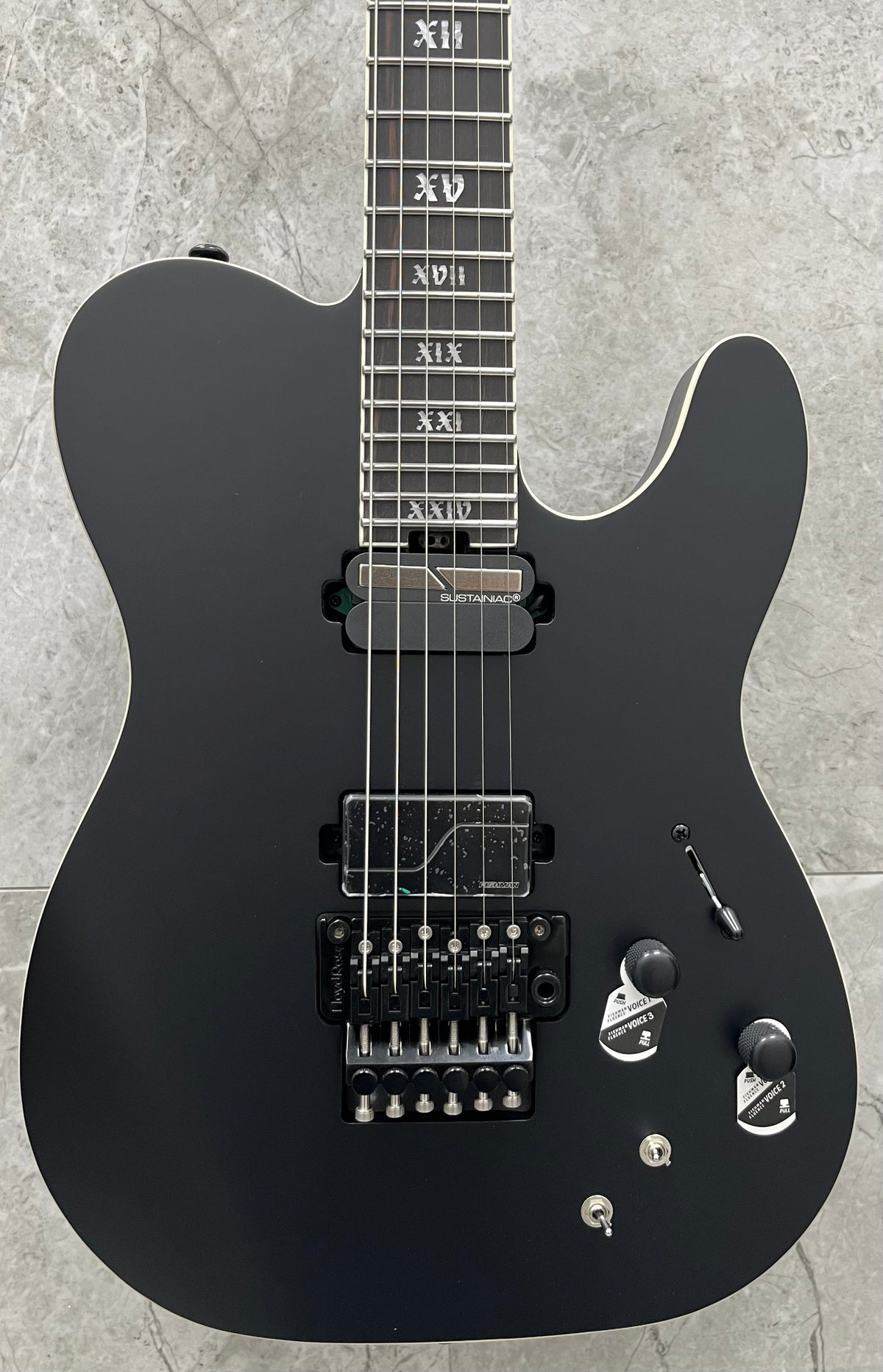 Schecter Pt 6 Fr S SLS ELITE Evil Twin w/ Sustainiac and Floyd Rose Sa