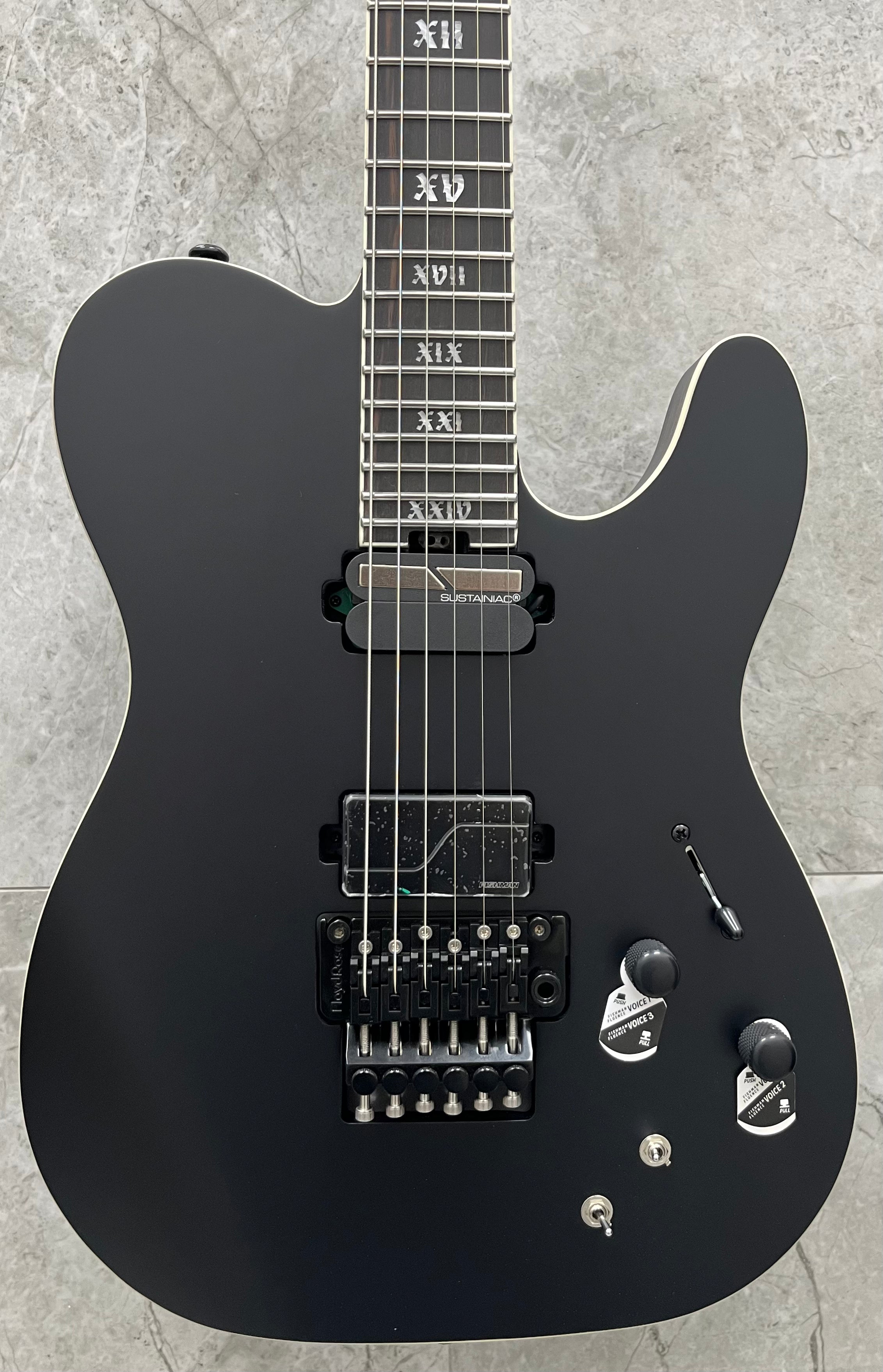 Schecter Pt 6 Fr S SLS ELITE Evil Twin w/ Sustainiac and Floyd Rose Sa