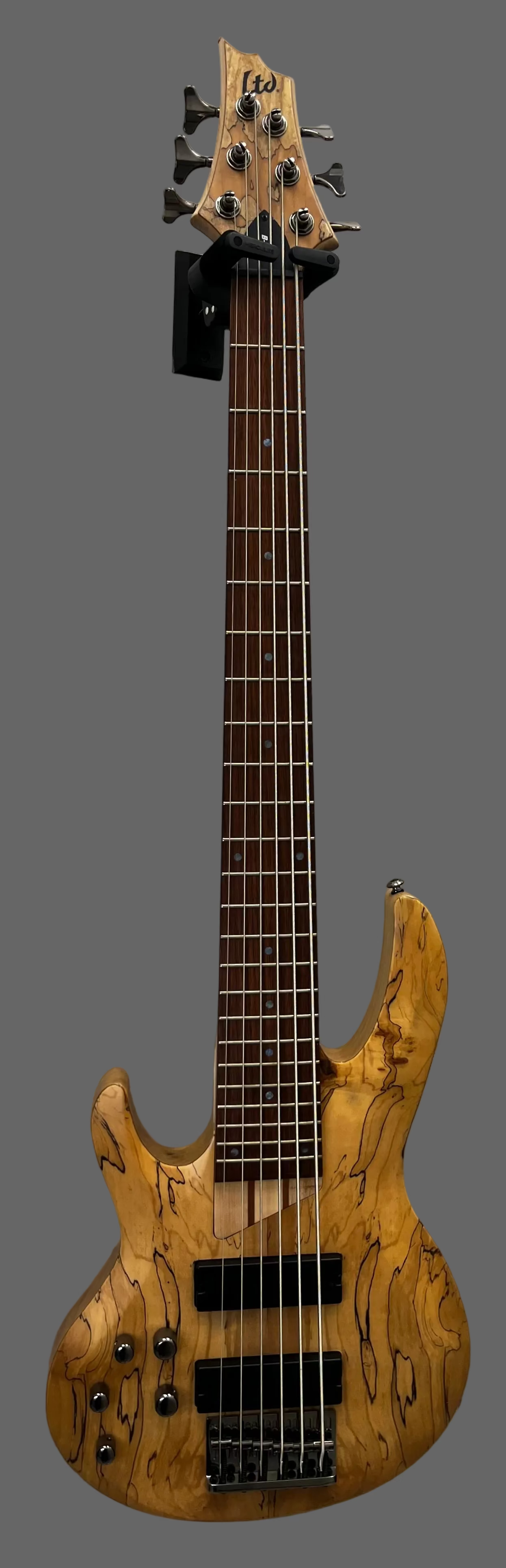 ESP LTD LEFTY B-206 SM Natural Satin 6 String Bass Guitar Left Handed LB206SMNSLH SMALL DING ON HEADSTOCK SERIAL NUMBER IM23090203 - 11 LBS 5 OZ