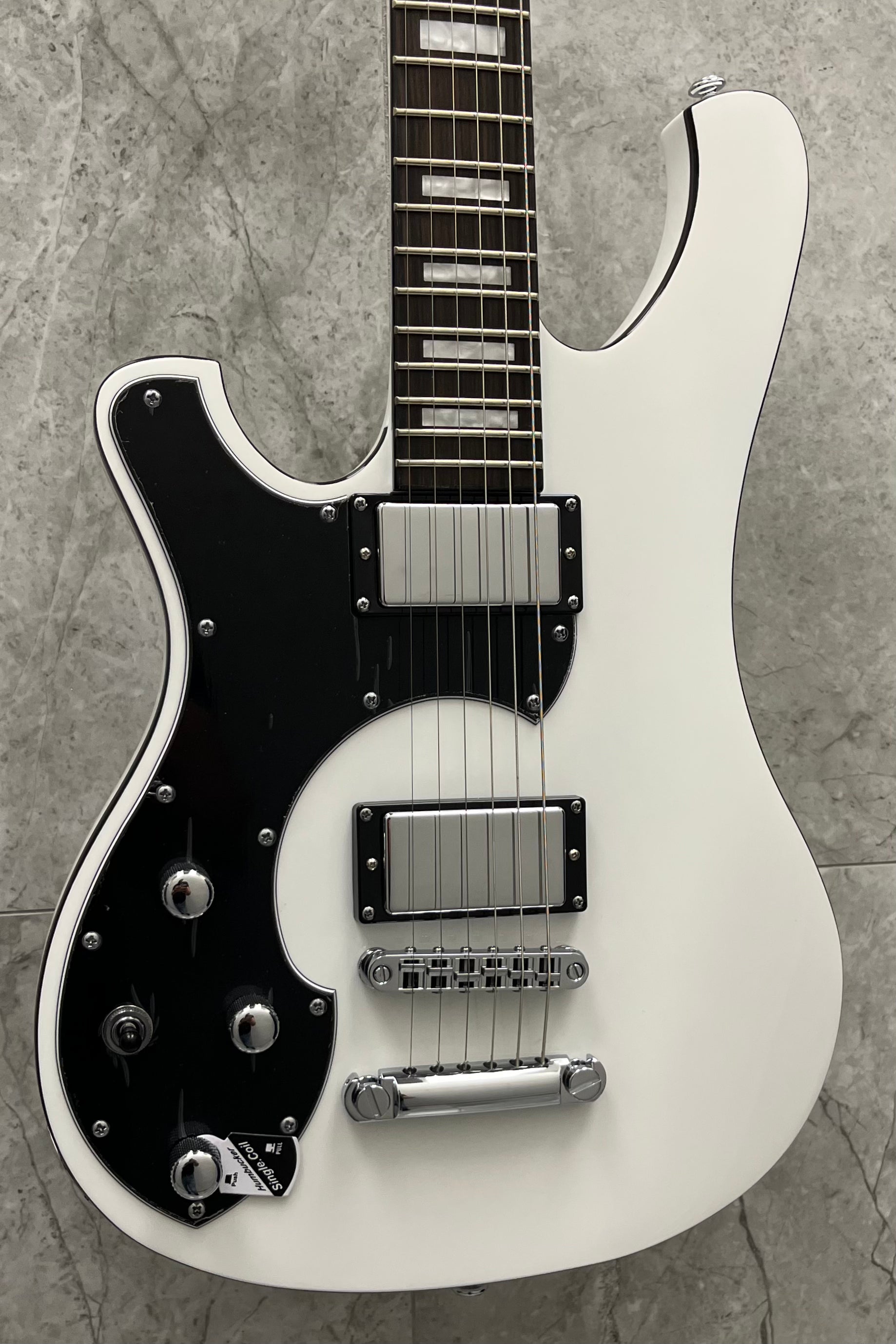Schecter Stargazer-6 Left Handed Electric Guitar Gloss White 686-SHC SERIAL NUMBER IM25011787 - 8.0 LBS