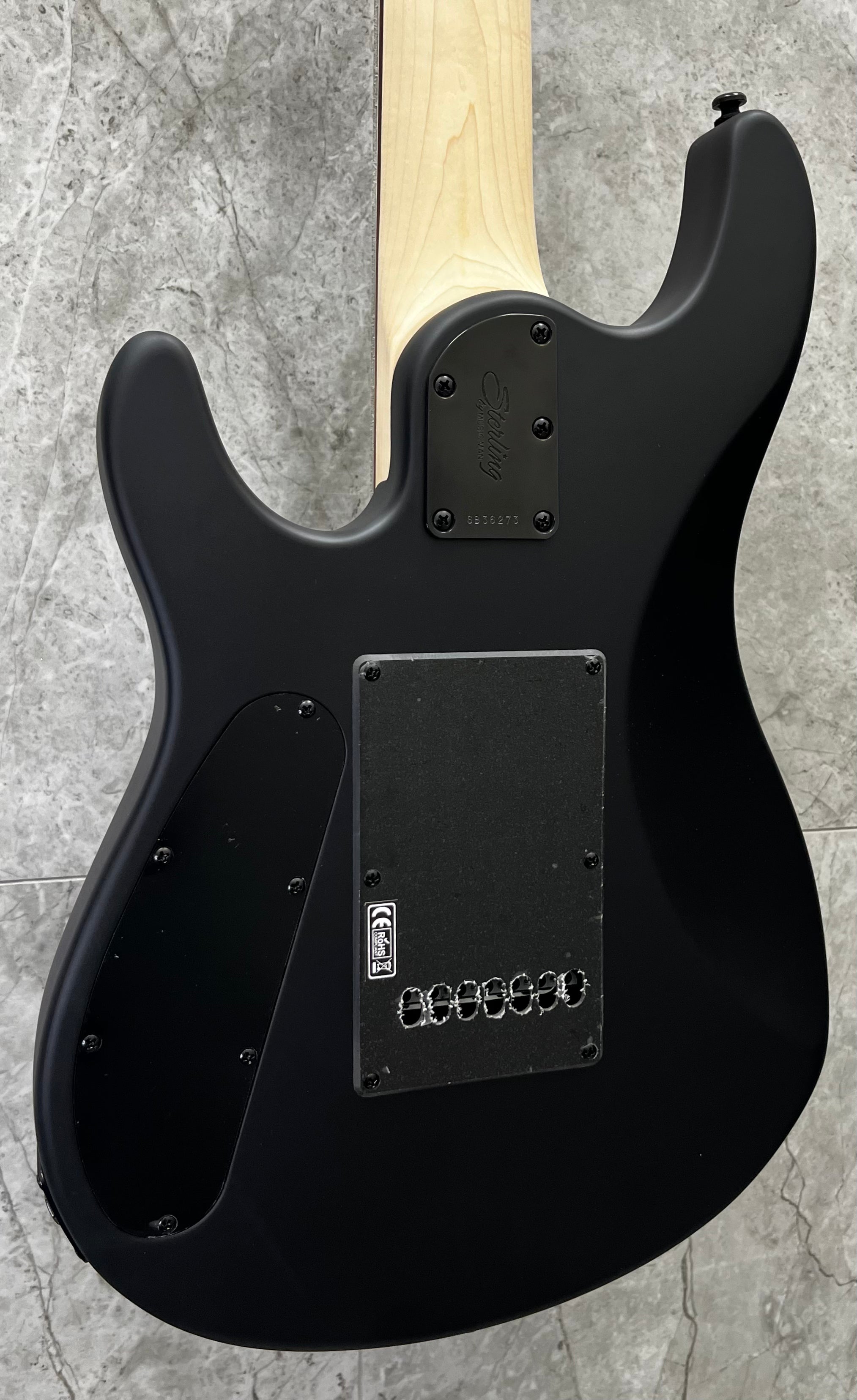 Sterling by Music Man JP70 7 String Electric Guitar - Stealth Black JP70-SBK-R1 STJP70SBKR1 SERIAL NUMBER SB36273 - 7 LBS 7 OZ