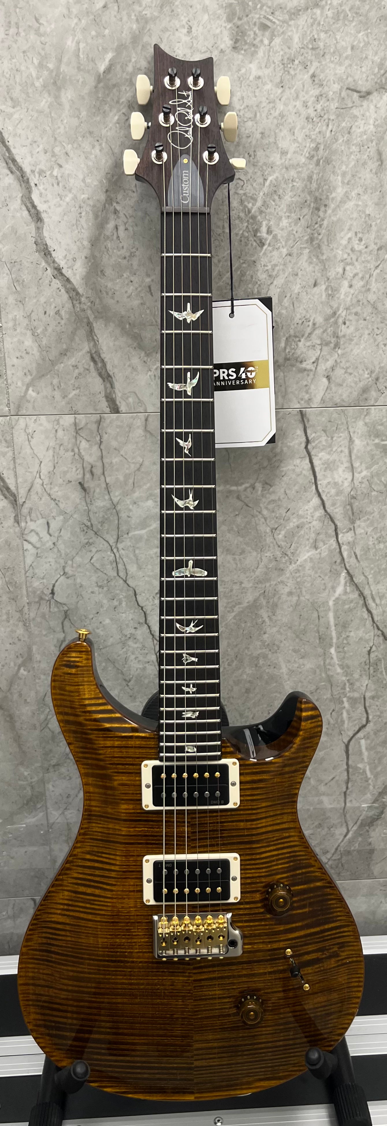 PRS USA Custom 24 - 10 Top Electric Guitar - CUSTOM COLOUR 112787::CC (Private Stock Colour) - Tiger Eye SERIAL NUMBER 250416685 - 7 LBS 10 OZ