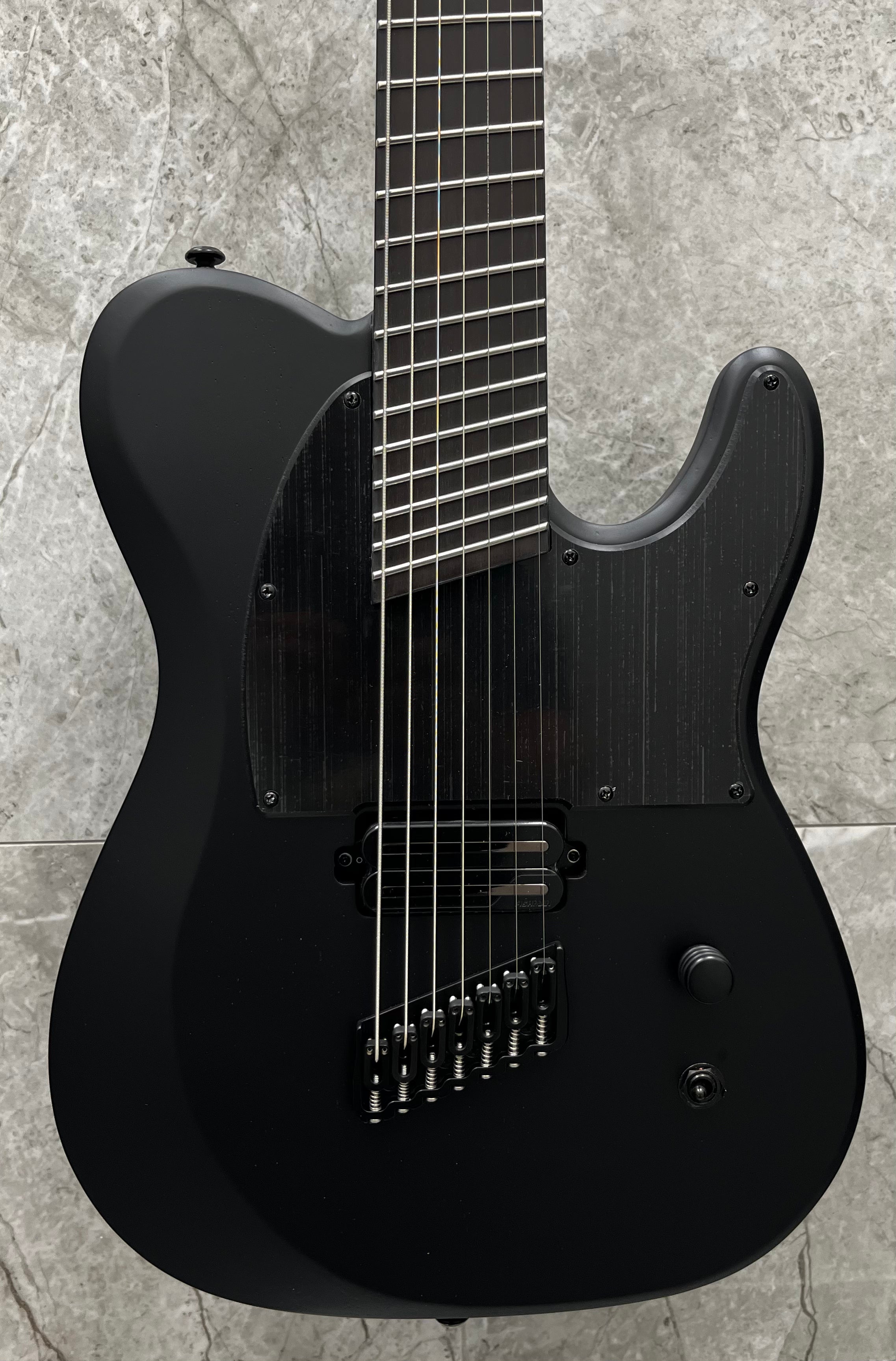 Schecter PT-7 Black Ops 7 String Multiscale Electric Guitar, Satin Black Open Pore 621-SHC SERIAL NUMBER W25110120 - 7 LBS 2 OZ