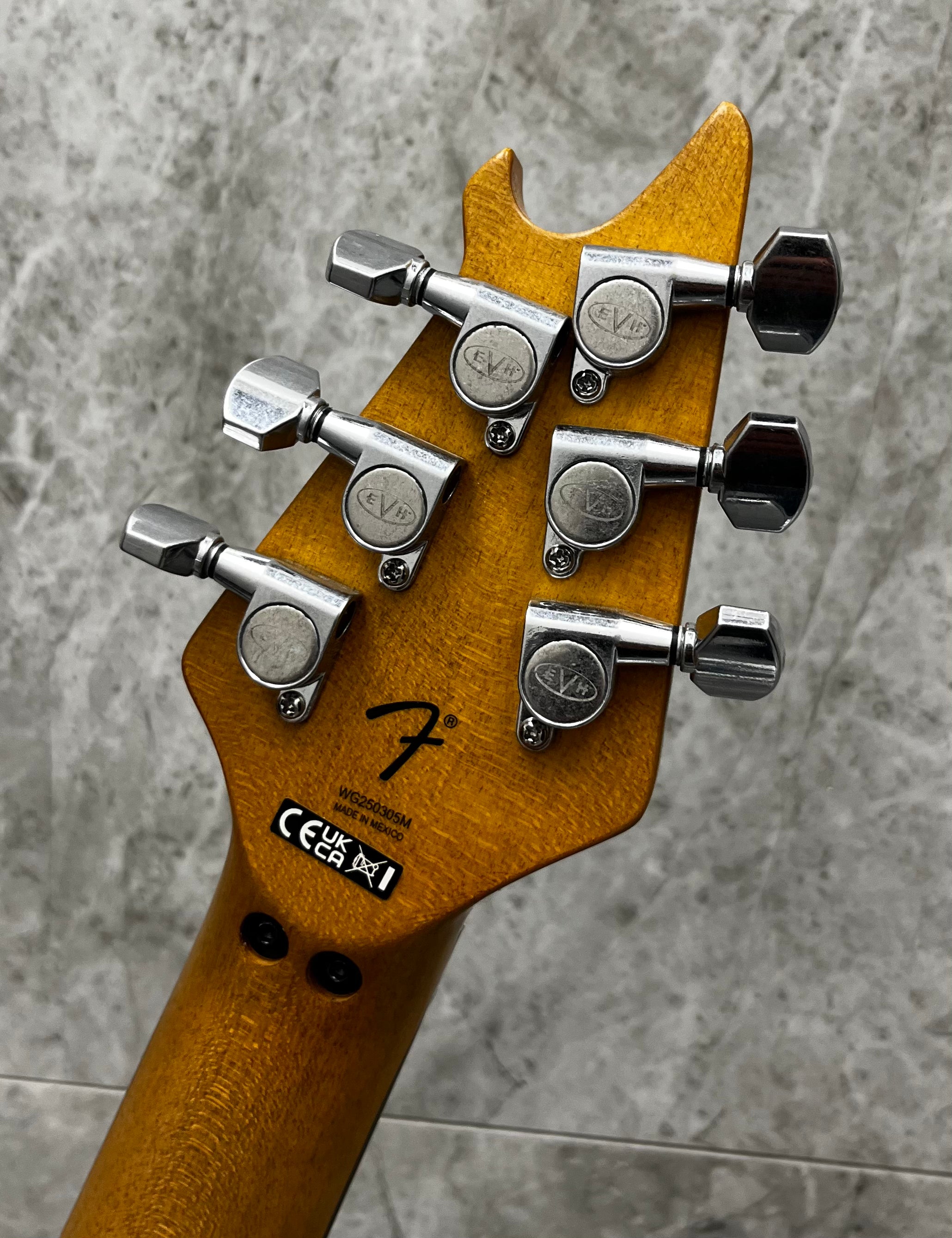 EVH Limited Edition Wolfgang Special Striped Series, Ebony Fingerboard, Red, Black, and White, Aged 5107500315 SERIAL NUMBER WG250305M - 7 LBS 2 OZ
