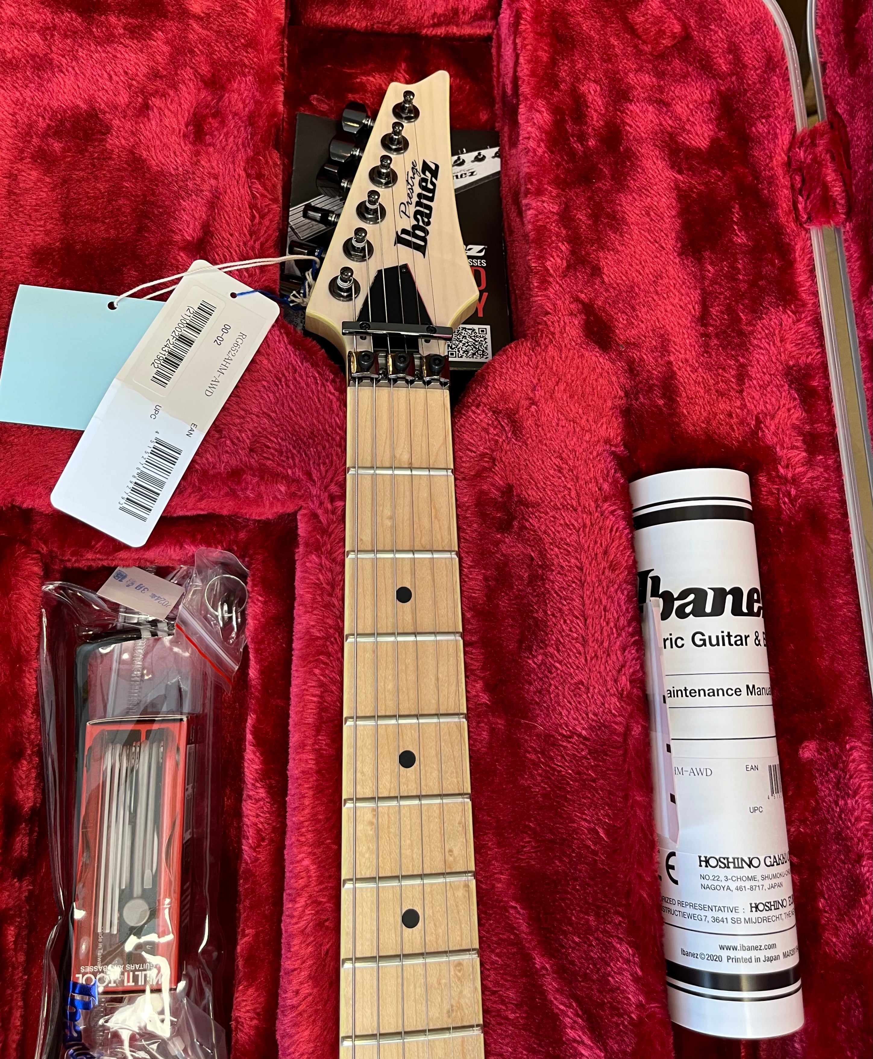 Ibanez Prestige Made in Japan RG652AHM Antique White Blonde RG652AHMAWD SERIAL NUMBER F2431902 - 8.2 LBS