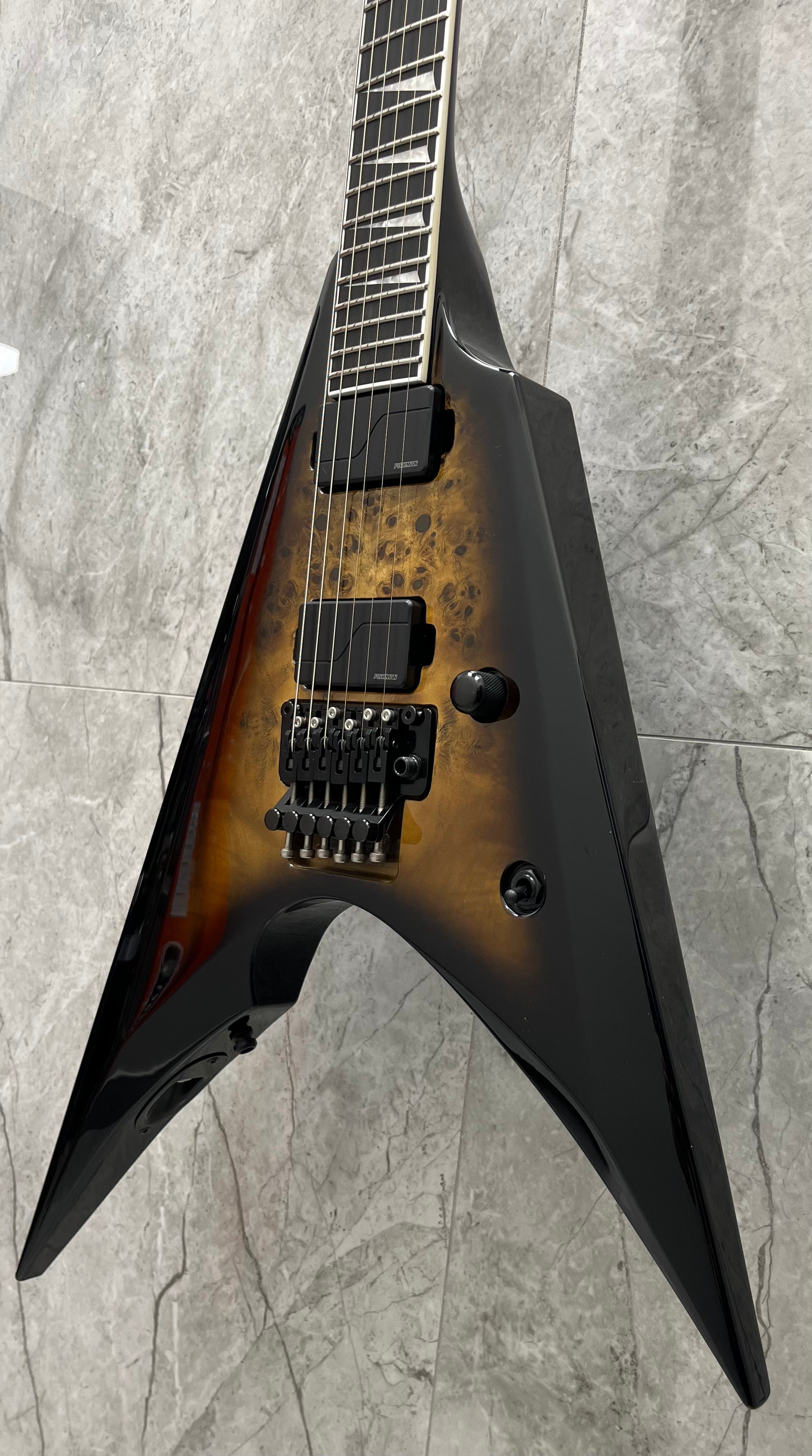 ESP E-II ARROW MADE IN JAPAN Electric Guitar EII Nebula Black Burst EIIARROWBMNBLKB SERIAL NUMBER ES9454223 - 7.8 LBS