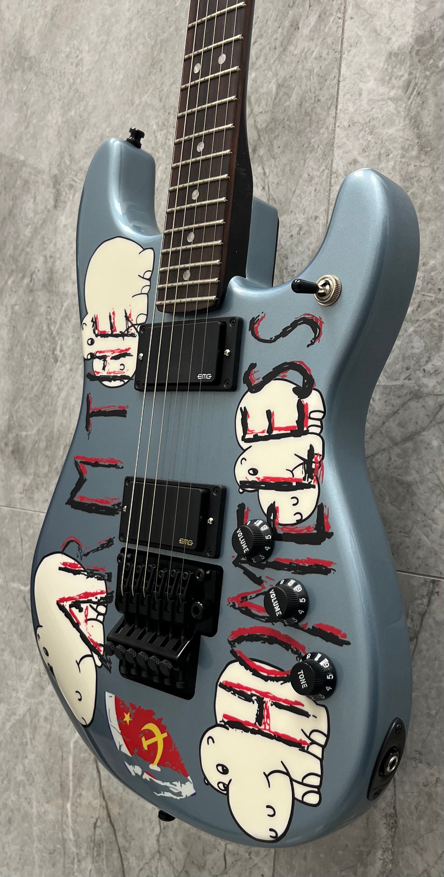 Fender Presents Tom Morello "Arm The Homeless" Rosewood Fingerboard Blue Ice Metallic 0140360783 SERIAL NUMBER TM25000364 - 8 LBS 2 OZ