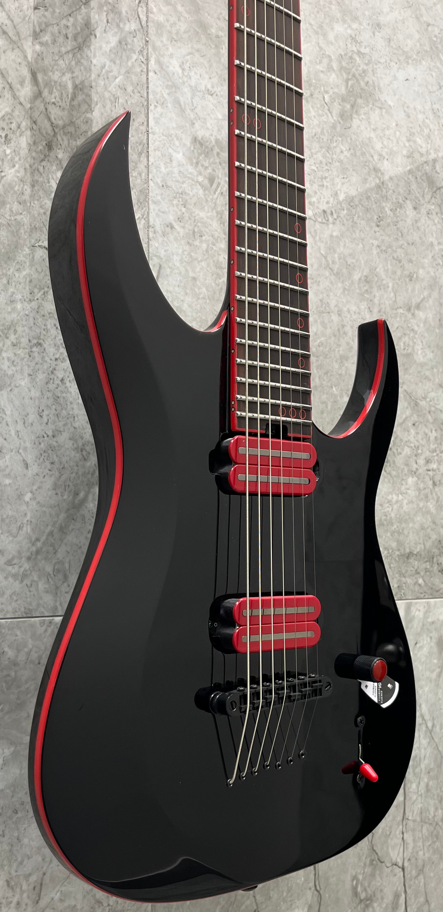 Schecter Sunset-7 7 String Red Dawn Gloss Black 3891-SHC SERIAL NUMBER IM25021071 - 7.6 LBS