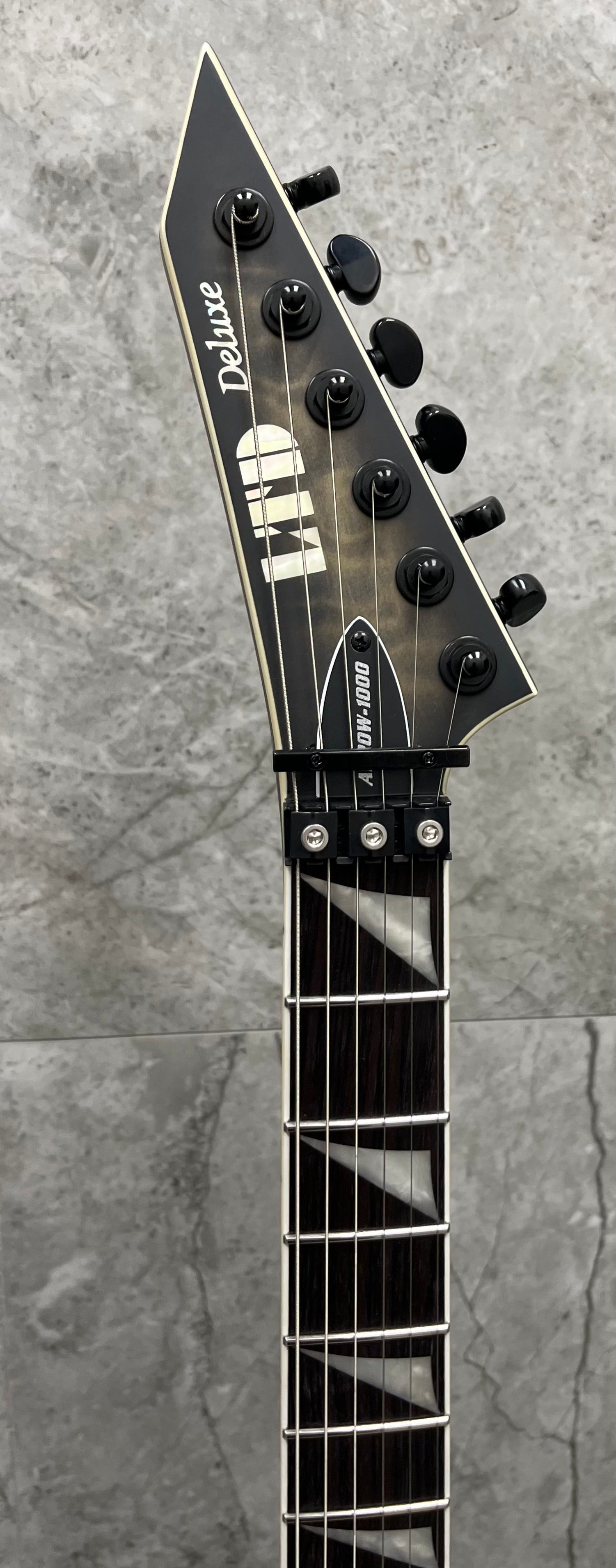 ESP LTD ARROW-1000 ARROW1000 Charcoal Burst Satin LARROW1000QMCHSBS