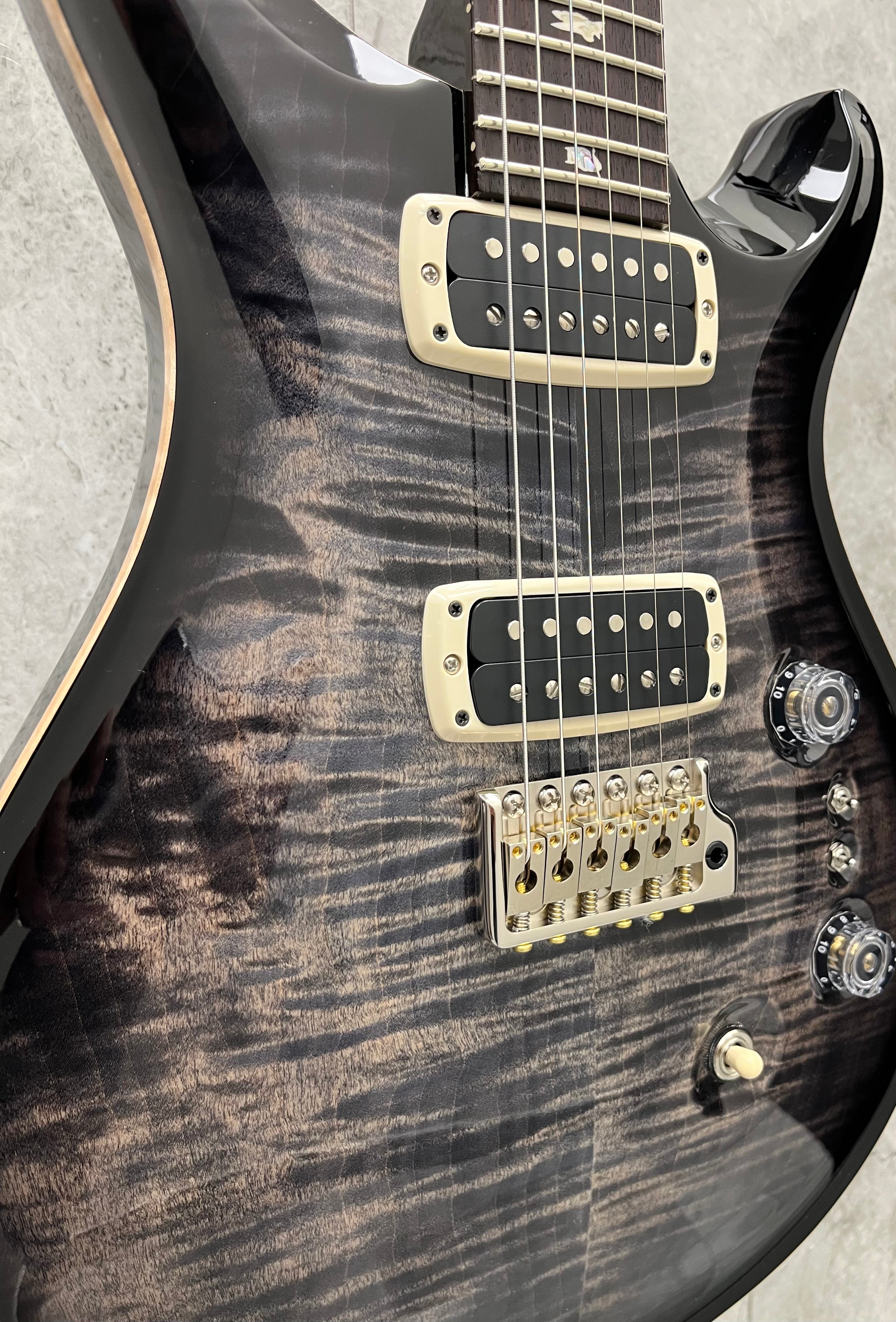 PRS Custom 24-08 MADE IN THE USA Electric Guitar w Hardshell Case CB - Charcoal Burst 112792::CB: