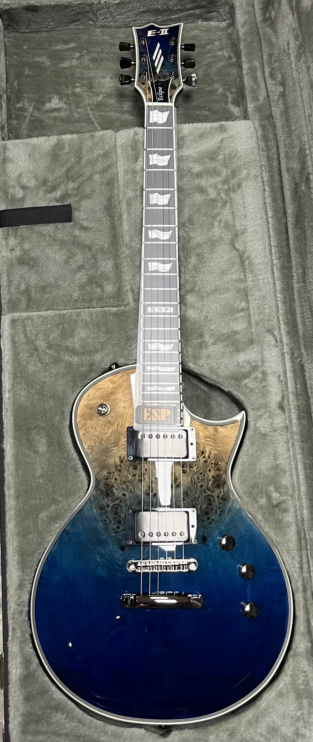 ESP E-II Eclipse Guitar MADE IN JAPAN Blue Natural Fade EIIECBMBLUNFD PLAYER GRADE SERIAL NUMBER ES6590253 - 8 LBS 4 OZ