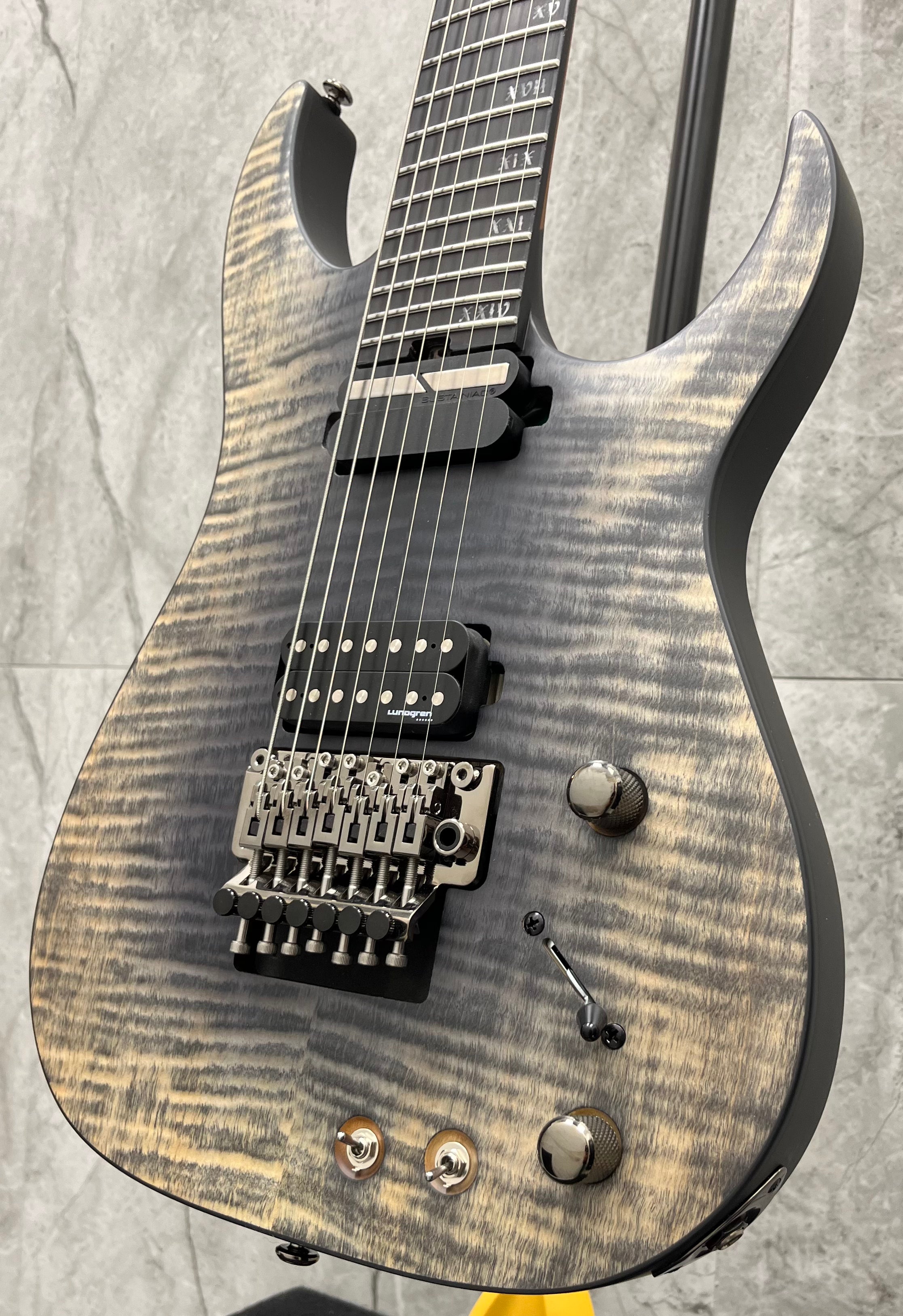 Schecter Banshee Mach-7 7 String FR-S W/ SUSTAINIAC Electric Guitar, Fallout Burst Finish 1413-SHC