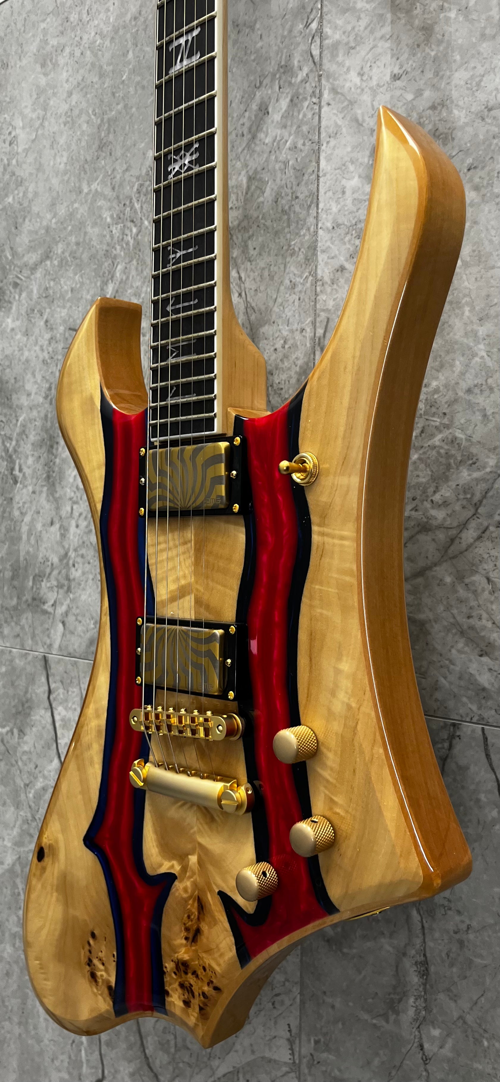 Wylde Audio Goregehn Special Edition Electric Guitar, Blood River Burl 4578-SHC SERIAL NUMBER WA26010015 - 8 LBS 11 OZ