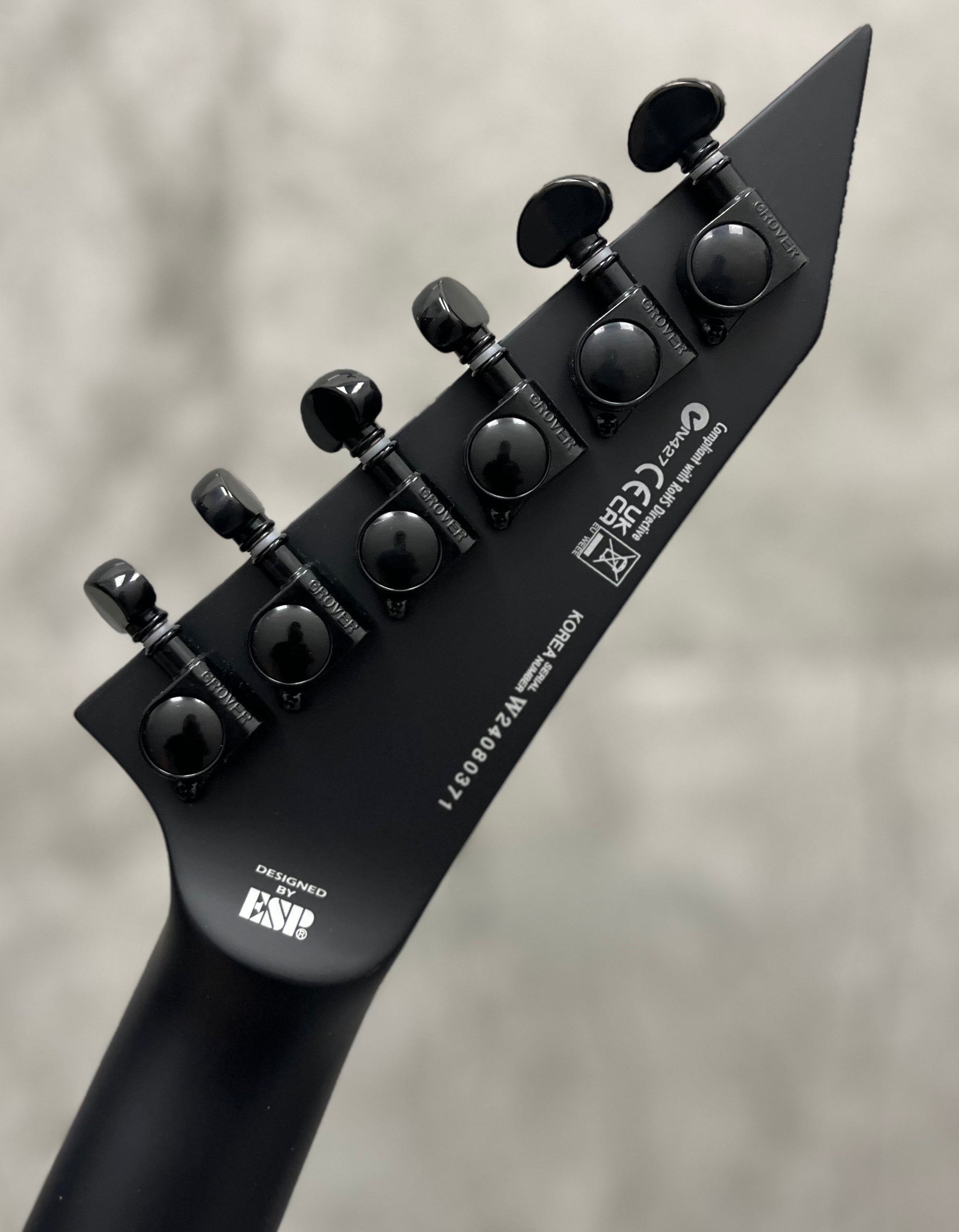 ESP LTD ARROW BLACK METAL BLACK SATIN LARROWBKMBLKS LAST ONE - BRAND NEW IN THE BOX SERIAL NUMBER W24080371 - 7 LBS 2 OZ