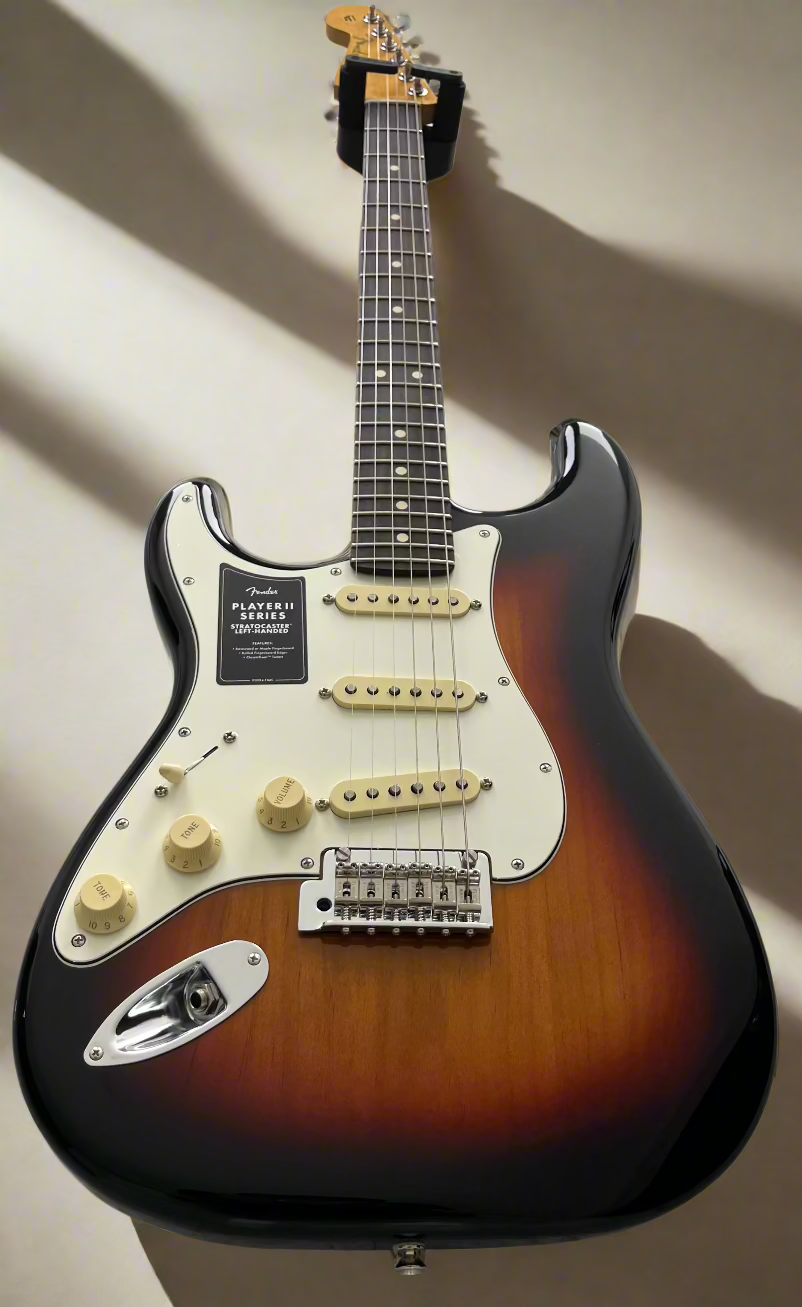 Fender Player II Stratocaster Left Hand, Rosewood Fingerboard, 3-Color Sunburst 0140530500 SERIAL NUMBER MX25003623 - 8.0 LBS