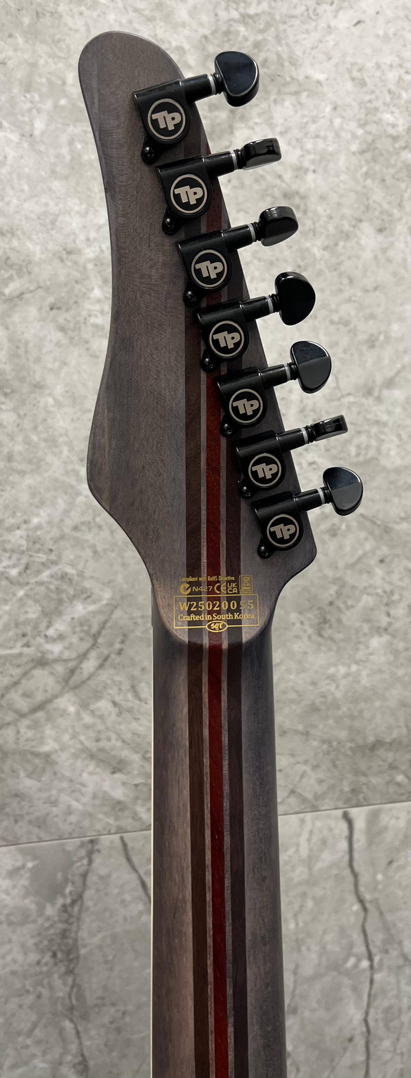 Schecter Pt 7 String Fr S SLS ELITE Evil Twin w/ Sustainiac and Floyd Rose Satin Black 1384-SHC