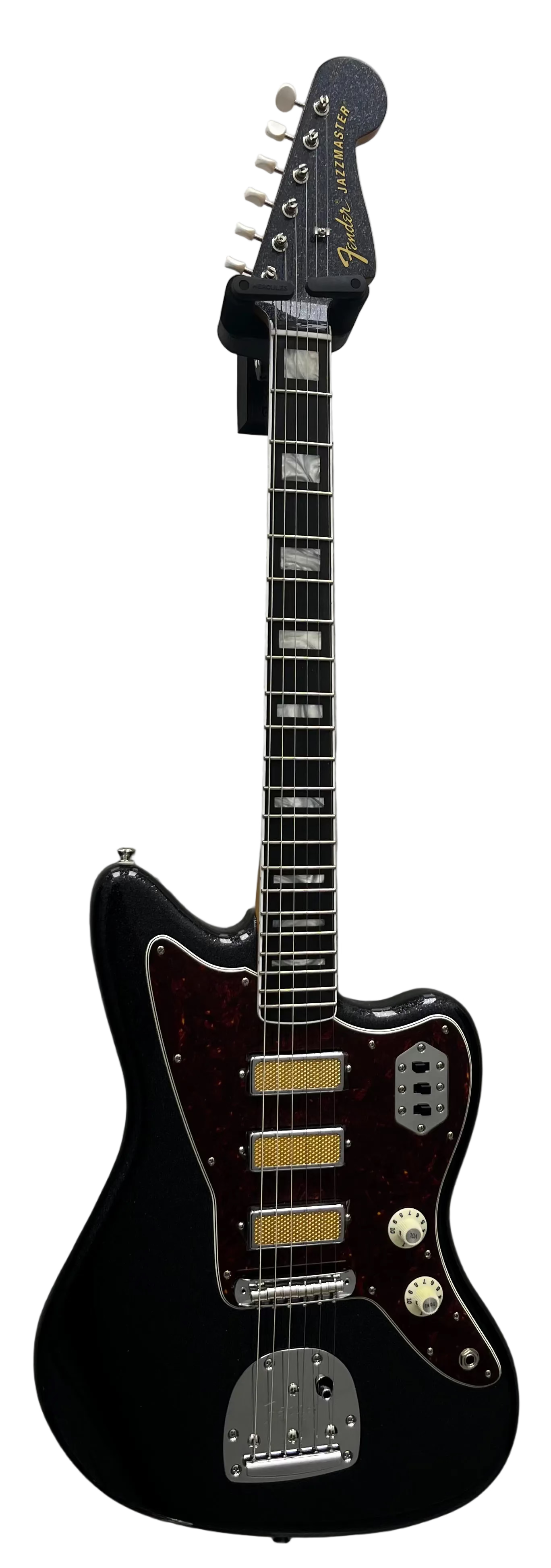 Fender Limited Edition Gold Foil Jazzmaster Ebony Fingerboard Black Sparkle 0140701398 SERIAL NUMBER MX26031577 - 9 LBS 5 OZ
