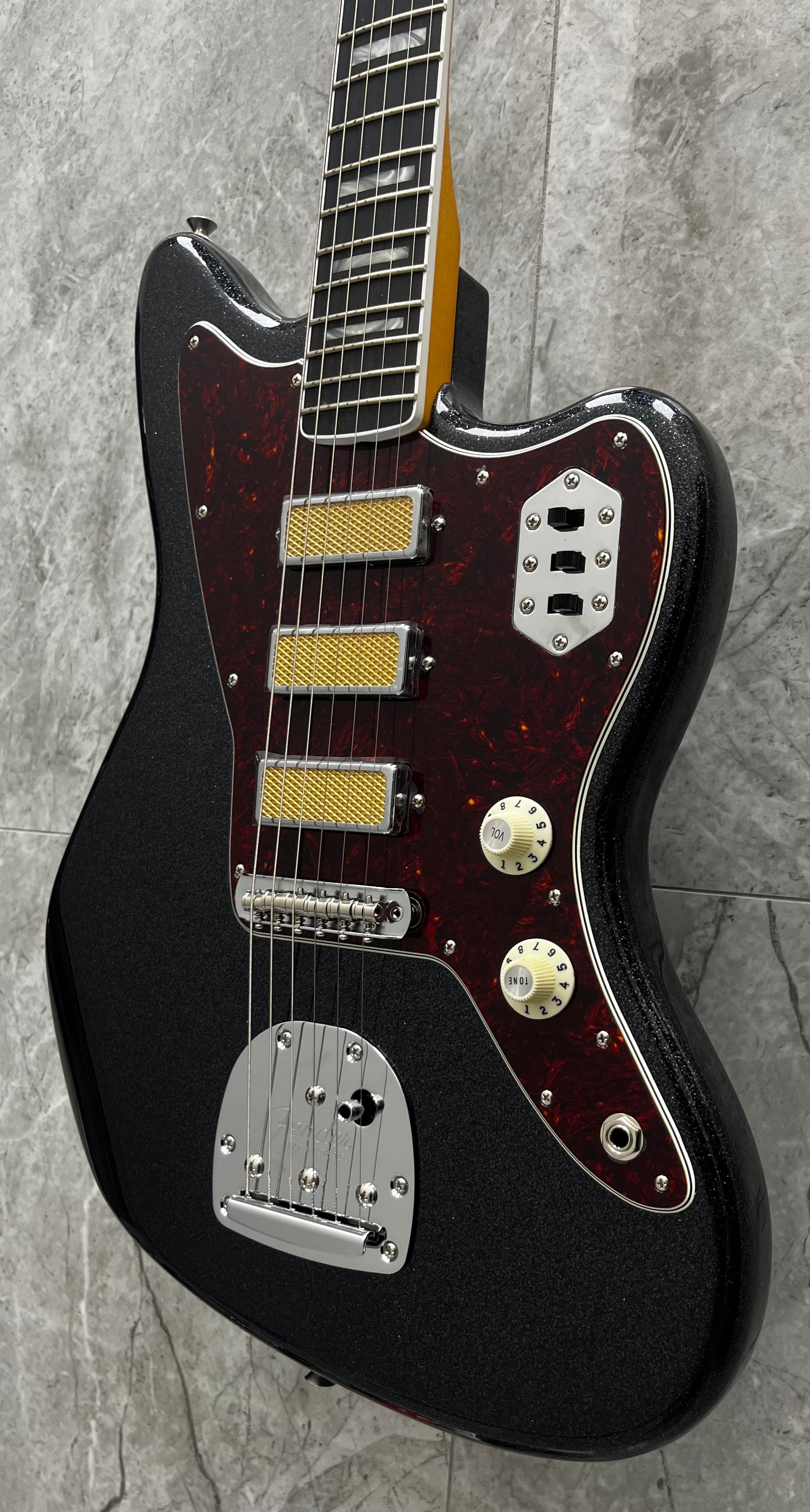Fender Limited Edition Gold Foil Jazzmaster Ebony Fingerboard Black Sparkle 0140701398 SERIAL NUMBER MX26031577 - 9 LBS 5 OZ