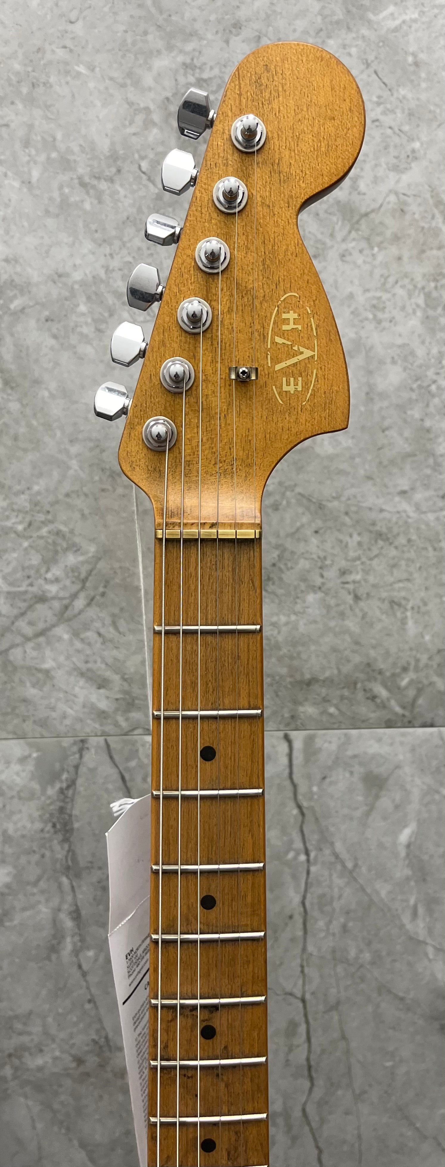 EVH Striped Series 78 Eruption Maple Fingerboard White with Black Stripes Relic 5107900576 LAST ONE