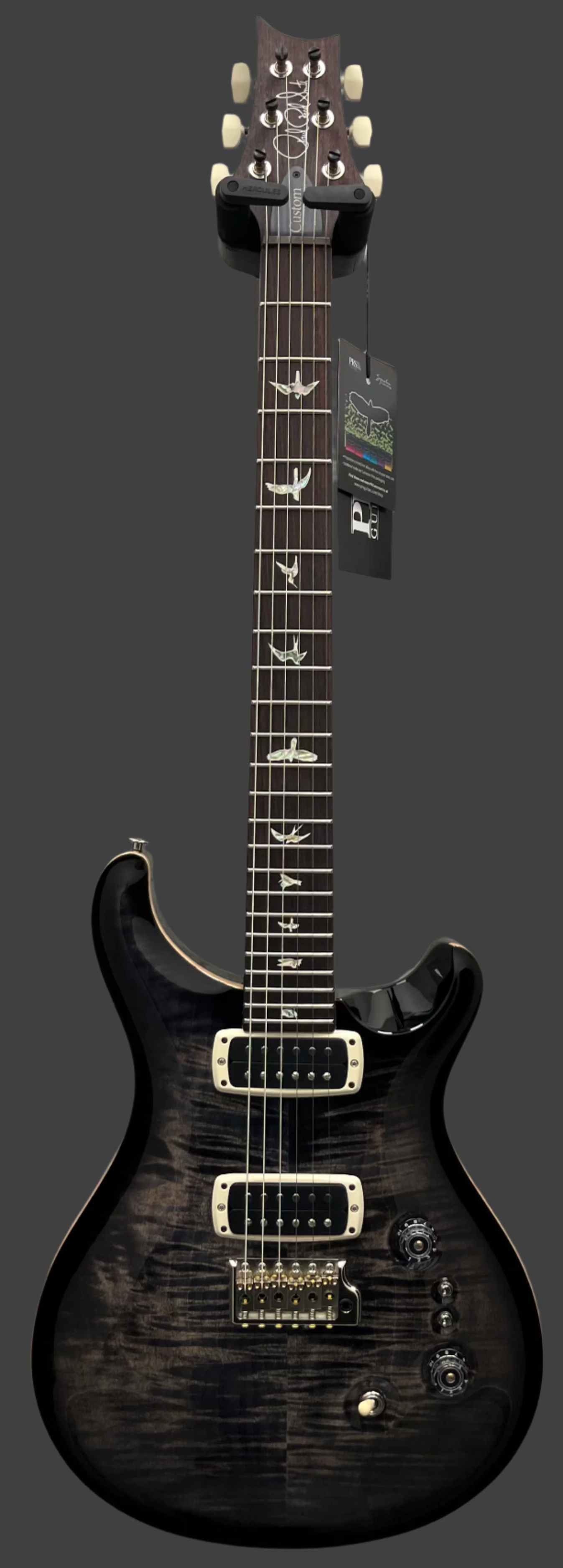PRS Custom 24-08 MADE IN THE USA Electric Guitar w Hardshell Case CB - Charcoal Burst 112792::CB: