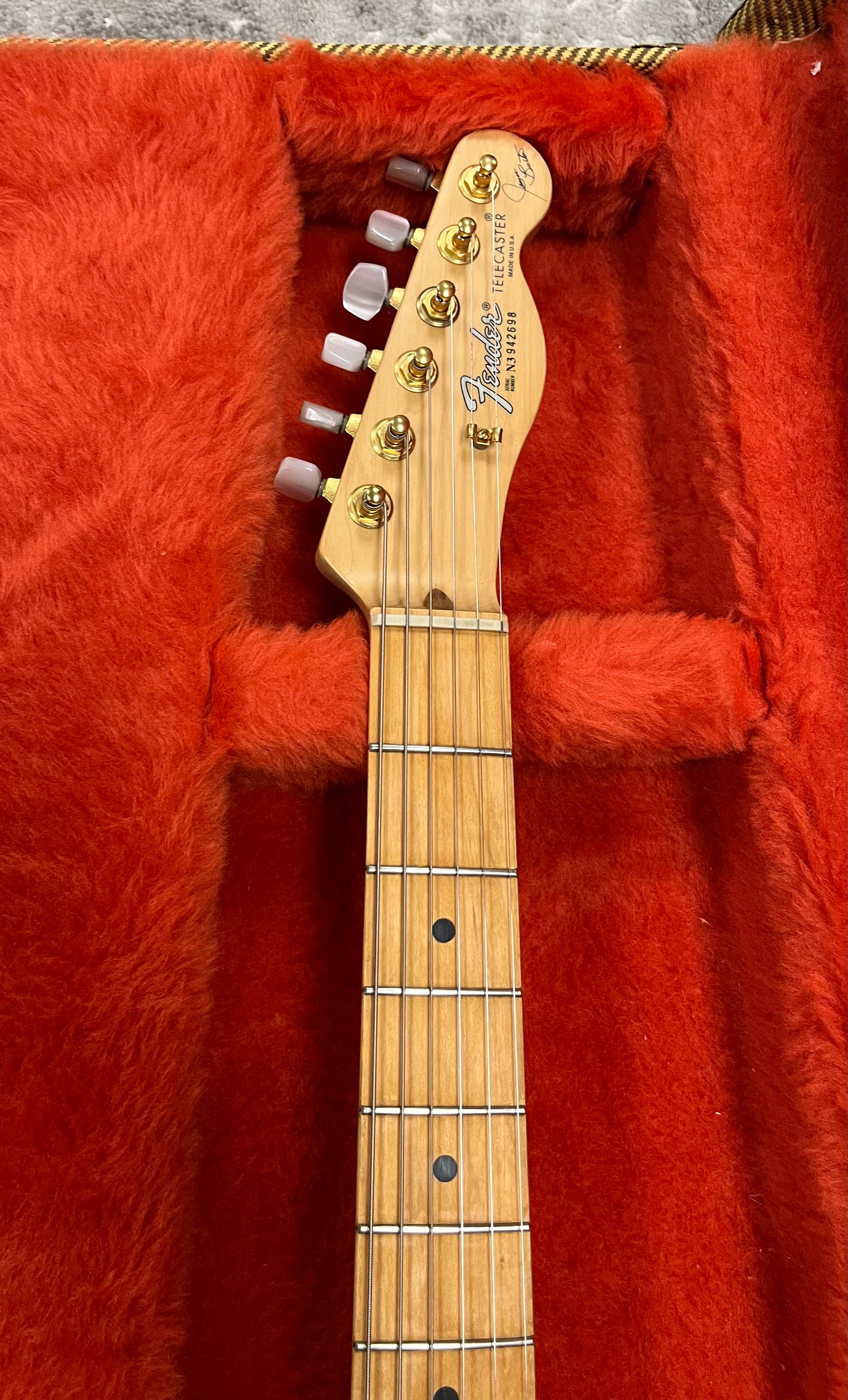 Fender USA 1993 James Burton Telecaster Black and Gold Paisley USED SERIAL NUMBER N3942698 - 7 LBS 6 OZ