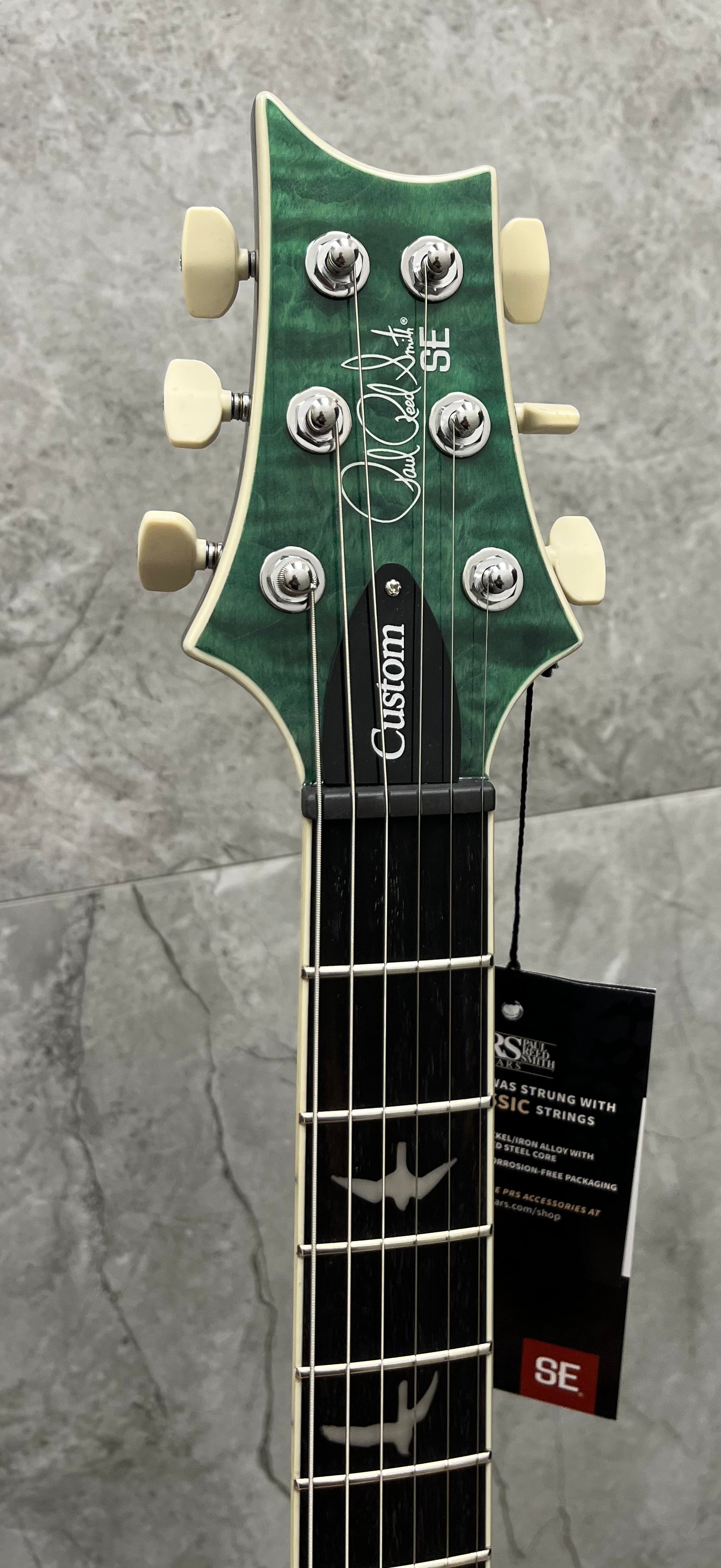 PRS Guitars SE Custom 24 Quilt Electric Guitar with Gig Bag - Teal Black 115978::TK SERIAL NUMBER CTIH061684 - 7 LBS 11 OZ