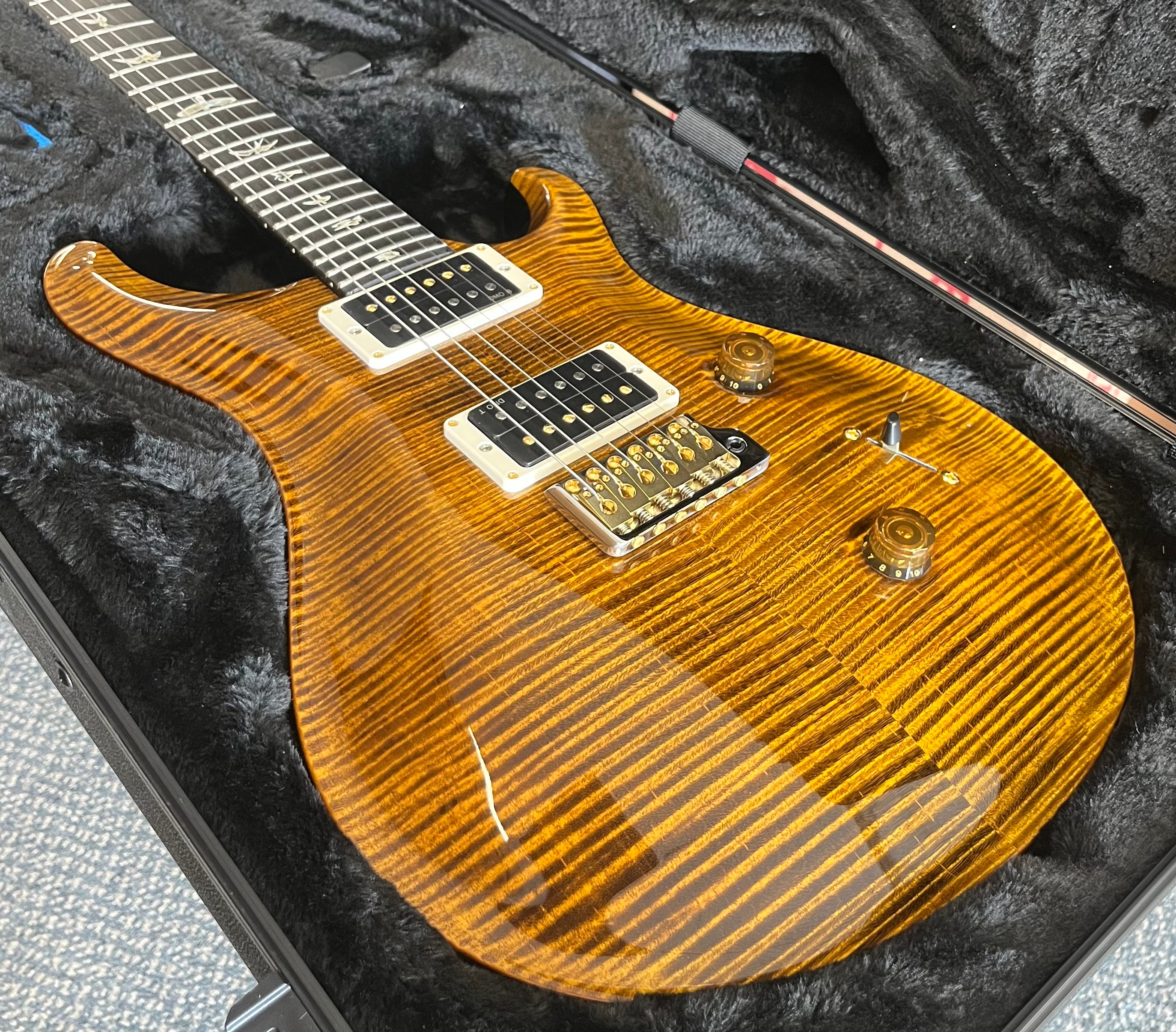 PRS USA Custom 24 - 10 Top Electric Guitar - CUSTOM COLOUR 112787::CC (Private Stock Colour) - Tiger Eye SERIAL NUMBER 250416685 - 7 LBS 10 OZ