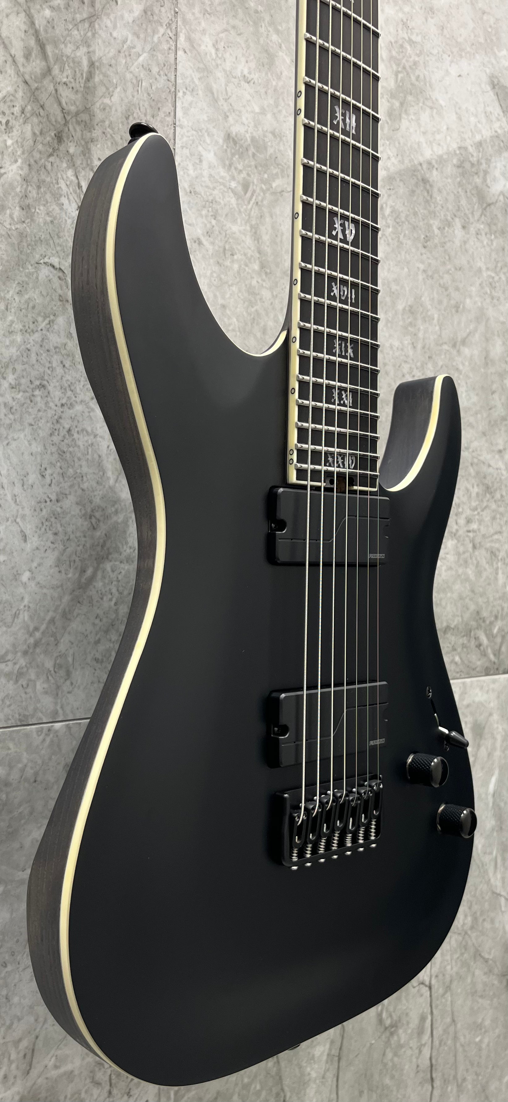 Schecter C-7 SLS 7 Evil Twin Satin Black 7 String 1349-SHC SERIAL NUMBER W24040013 - 8 LBS 5 OZ