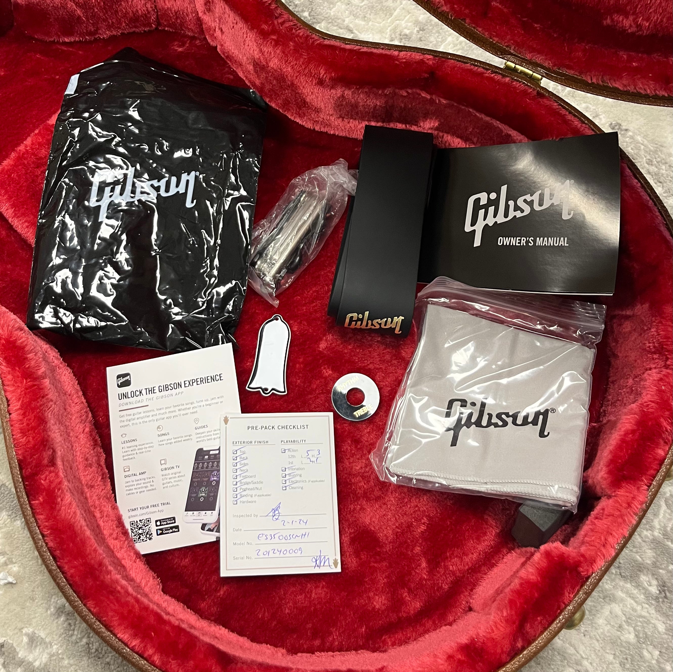 Gibson USA ES-335 Semi-Hollow Body Sixties Cherry ES335 ES3500SCNH SERIAL NUMBER 201240009 - 7 LBS 13 OZ