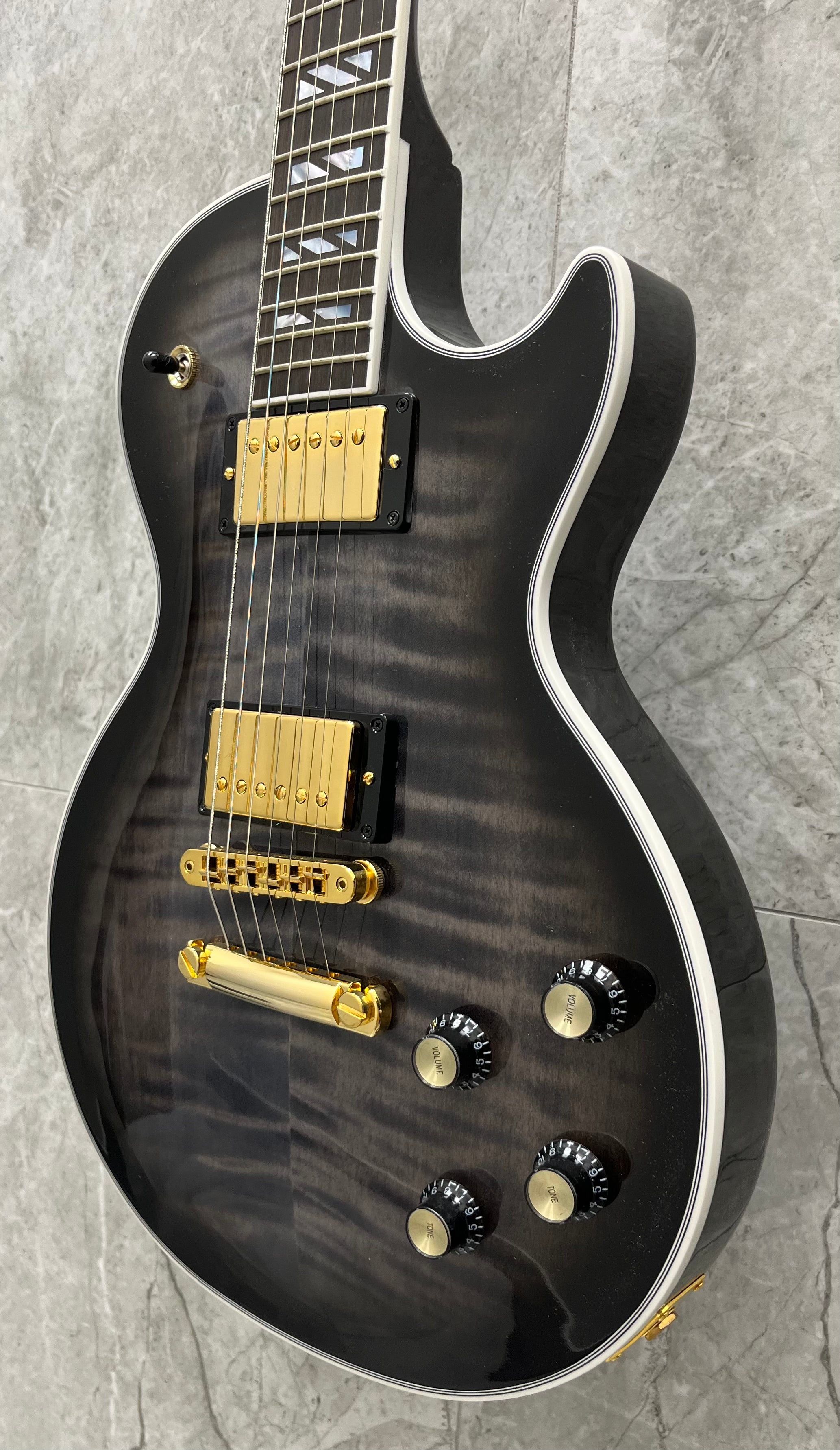 Gibson USA Les Paul Supreme - Translucent Ebony LPSU00TEGH SERIAL NUMBER 205140194 - 8.8 LBS