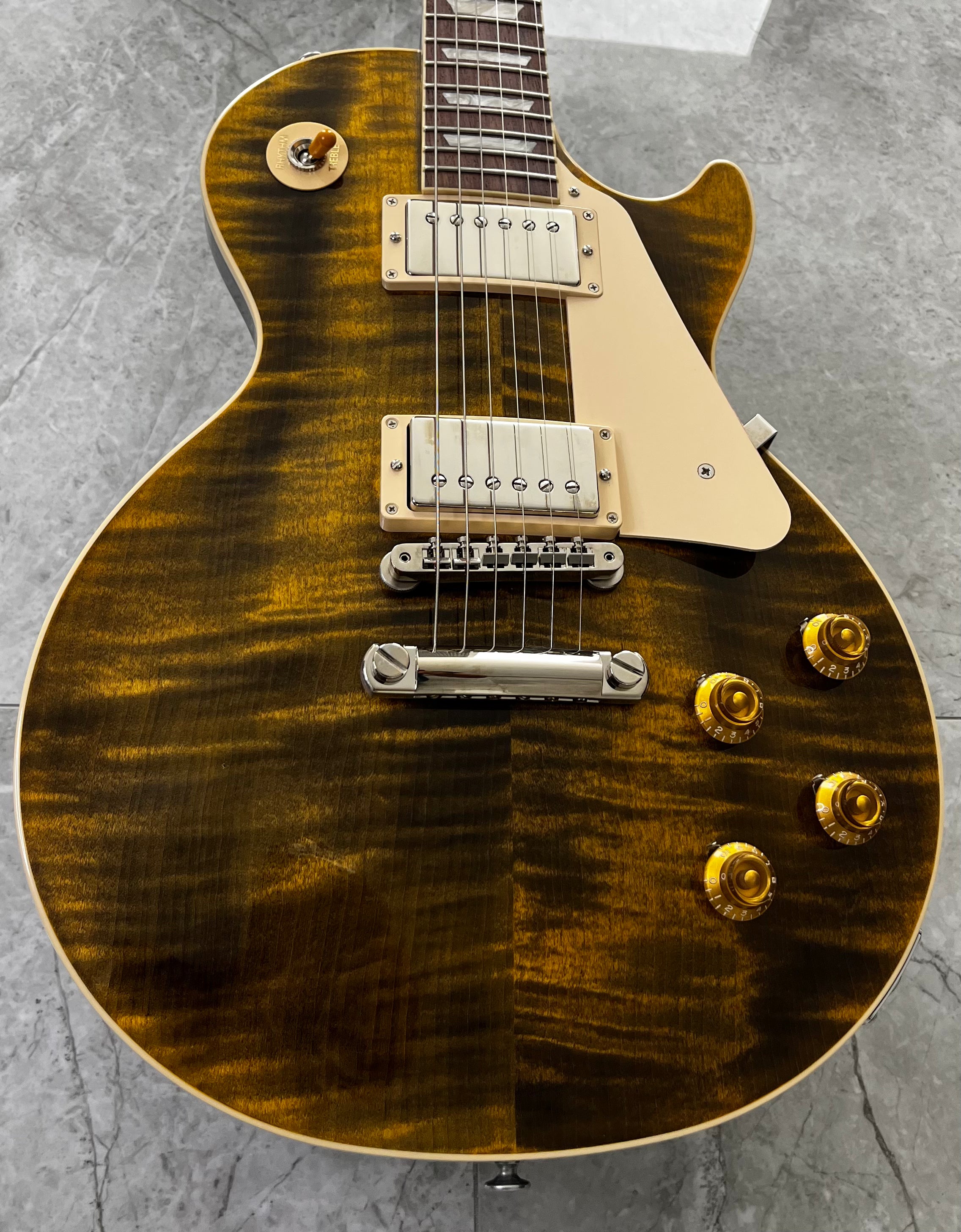 Gibson Limited Edition Les Paul Standard Lite AAA FLAME Electric Guitar with Hardshell Case - Yellow Tiger LPSL5Y24TGNH SERIAL NUMBER 218340031 - 7 LBS 7 OZ