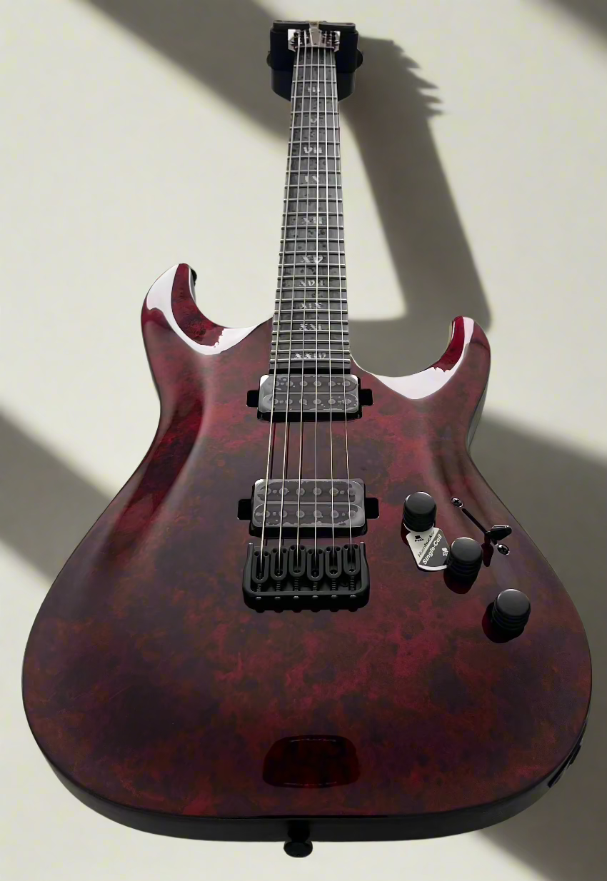 Schecter C-1 Apocalypse Electric Guitar Red Reign 3055-SHC SERIAL NUMBER W24081418 - 8.6 LBS