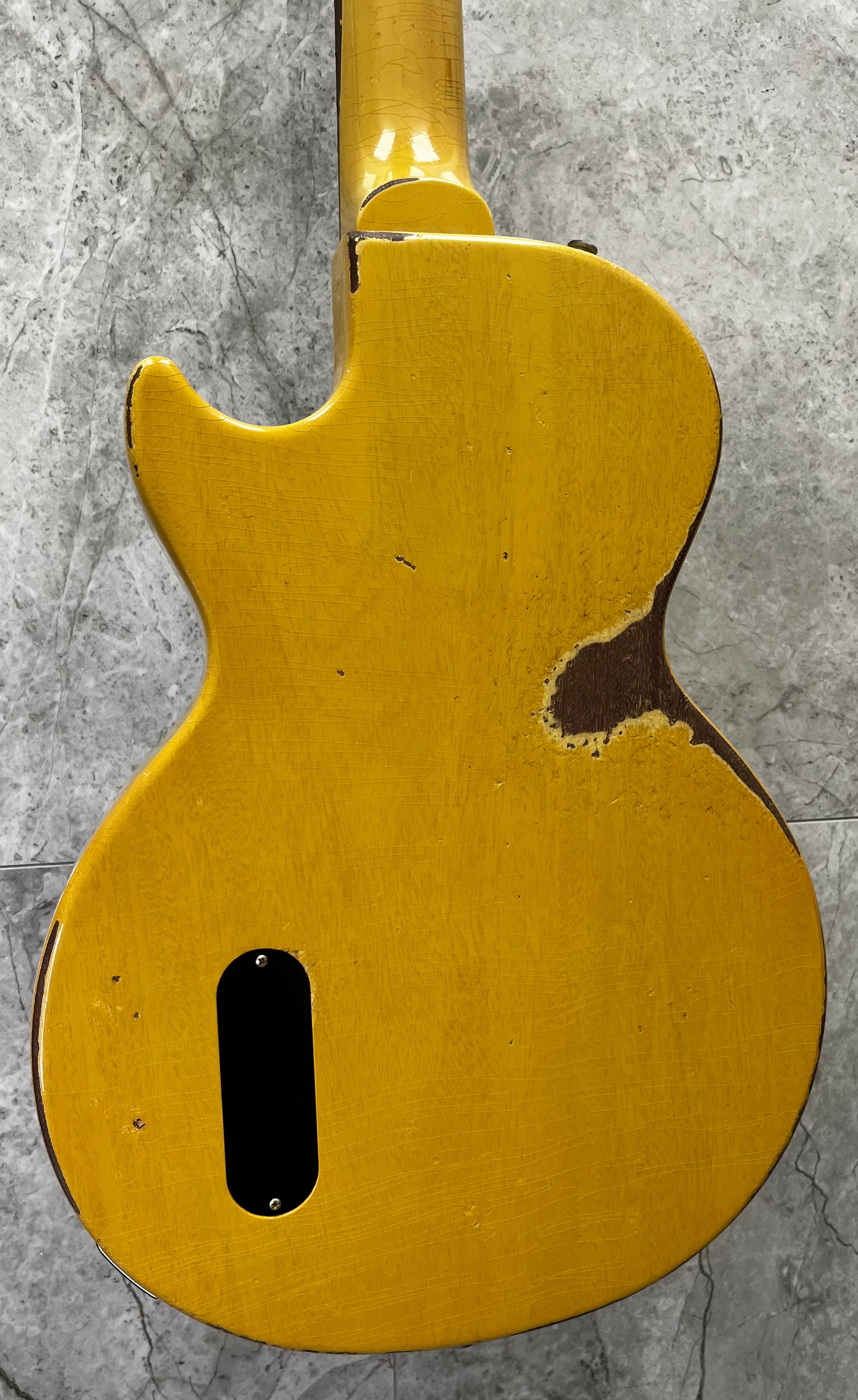 Gibson Custom Shop Murphy Lab 1957 Les Paul Junior Single Cut TV Yellow Heavy Aged - TV Yellow LPJRSC57HATVNH SERIAL NUMBER 741278 - 7 LBS 9 OZ