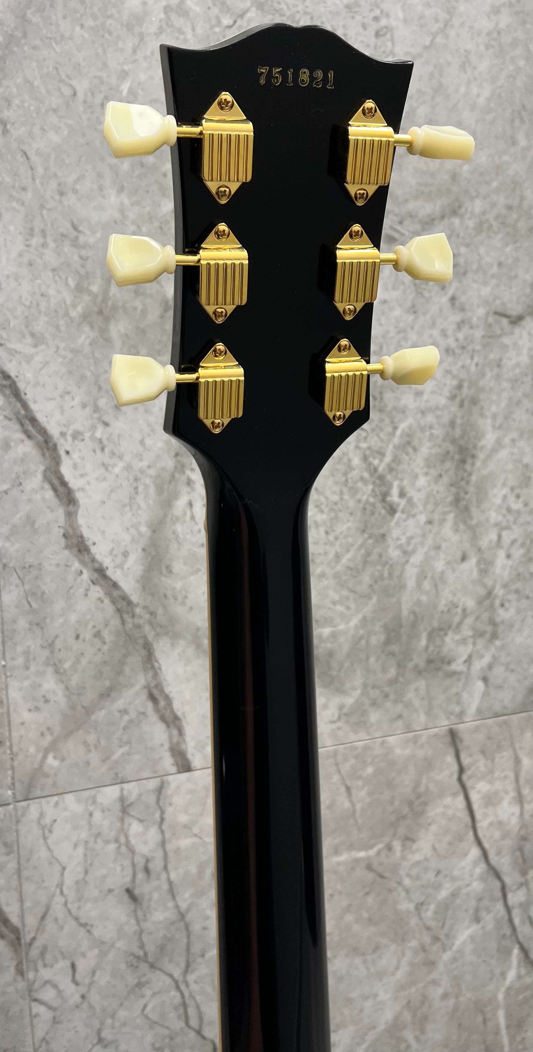 Gibson USA CUSTOM SHOP 1957 Les Paul Custom Reissue 2-Pickup VOS LPB57VOEBGH SERIAL NUMBER 751821 - 8 LBS 9 OZ