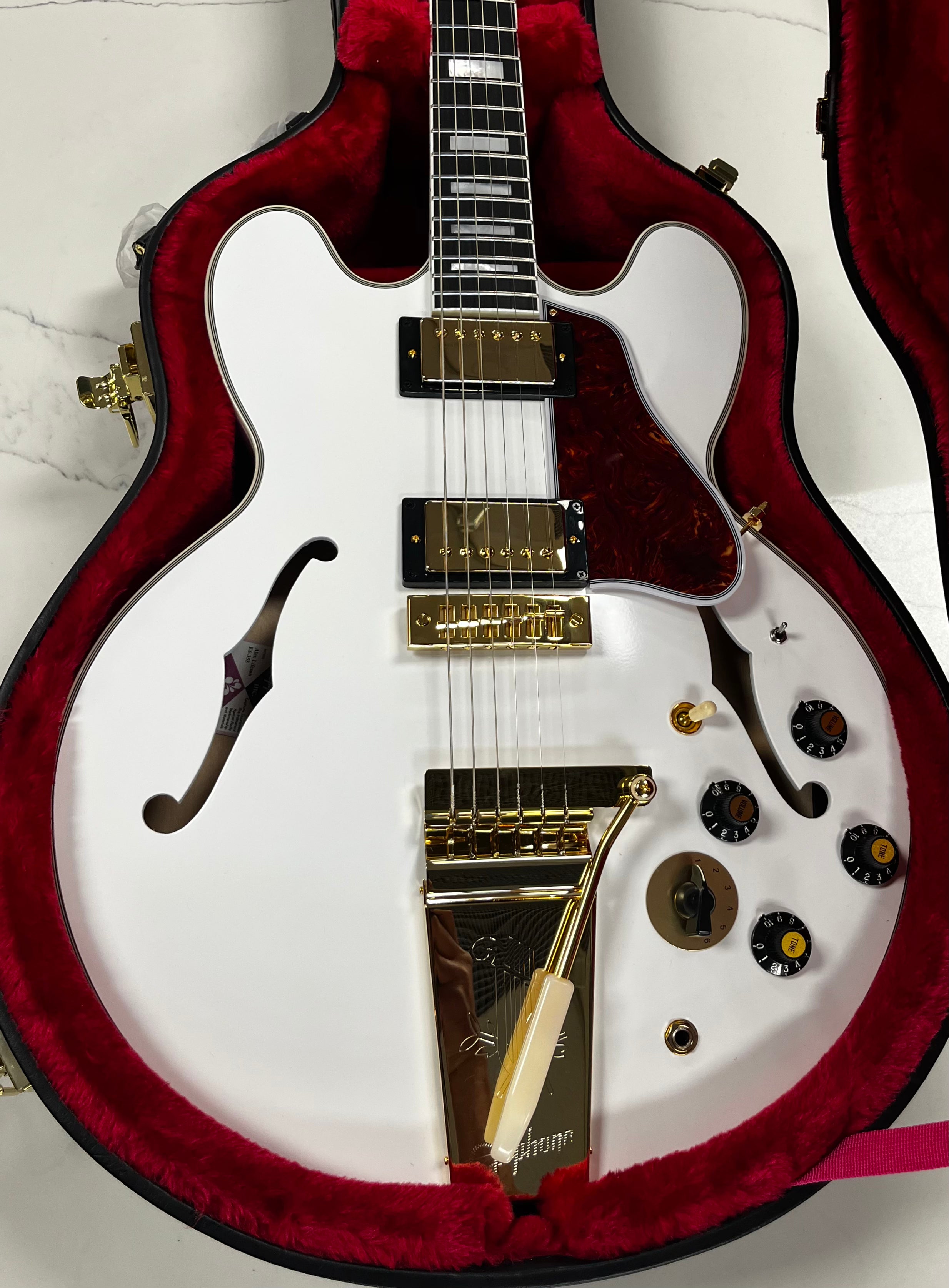 Epiphone Inspired by Gibson Custom Alex Lifeson 1976 ES-355 ES355 Reissue W/ HARDSHELL CASE ECAL355AWGM SERIAL NUMBER 25121510932 - 10 LBS 4 OZ