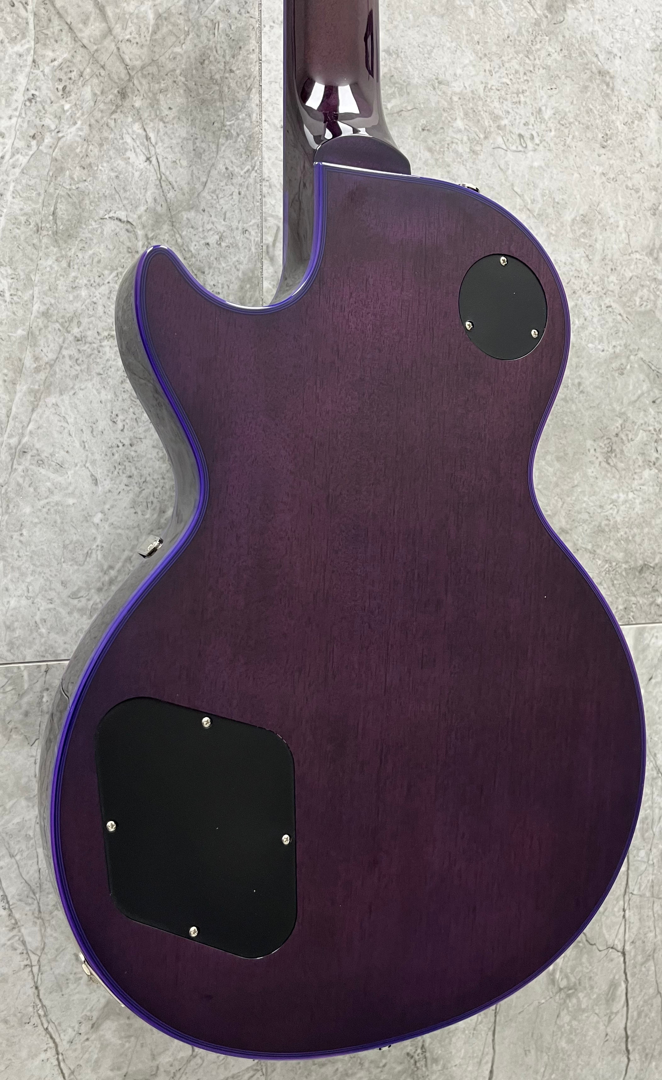 Epiphone Les Paul Custom Widow Electric Guitar with Gigbag - Purple EILPCWPBNH SERIAL NUMBER 24071532969 - 8 LBS 15 OZ