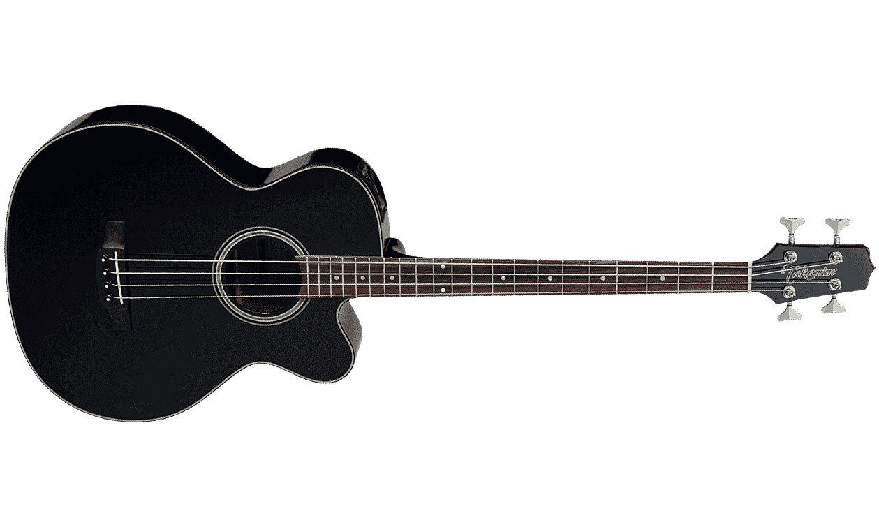 Takamine G Series Acoustic Electric Bass Guitar, Venetian Cutaway, Black GB30CE-BLK