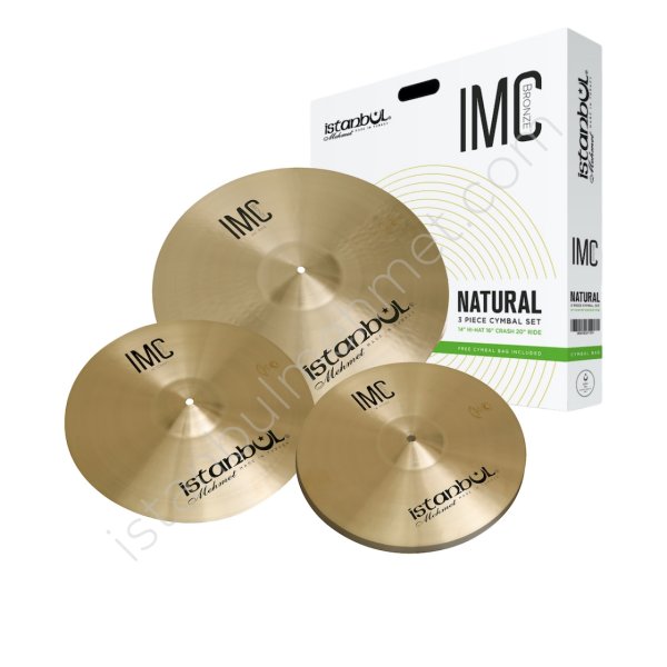 Istanbul Mehmet Cymbals 14/16/20" 3-Piece Cymbal Set with Bag, Natural Finish IMC-3
