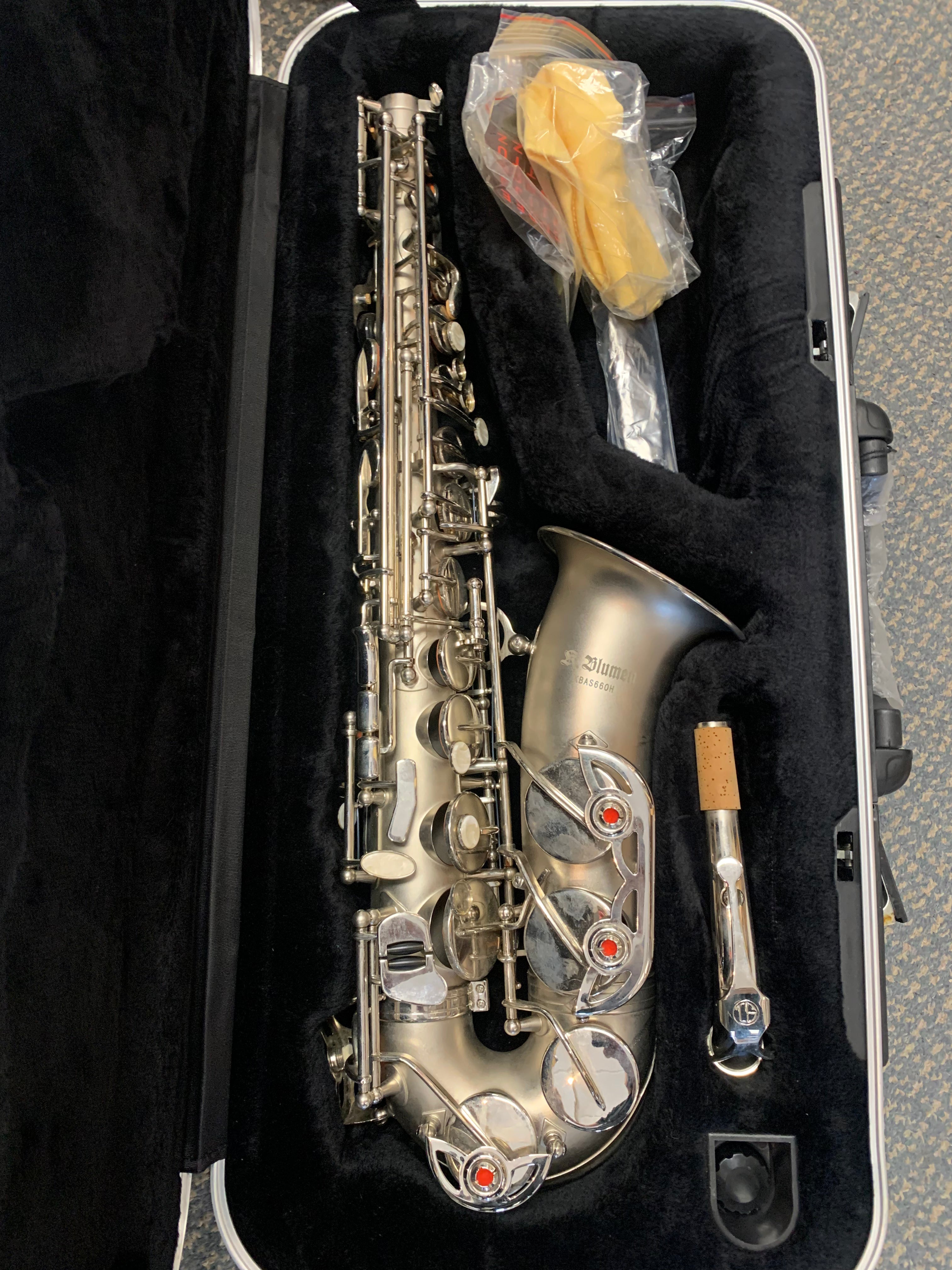 BLUMEN BLACK NICKEL ALTO SAXOPHONE WITH CASE USED
