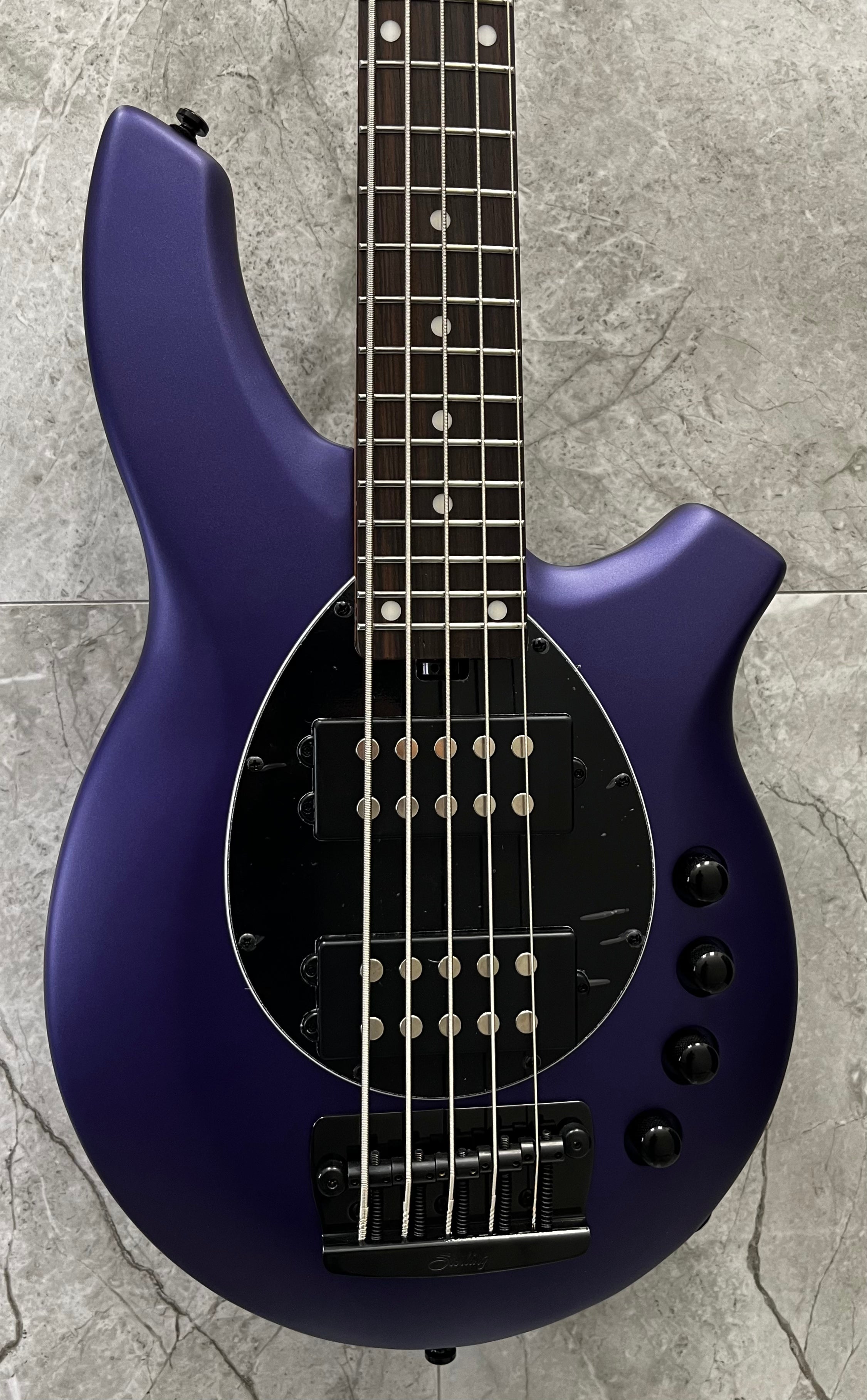 Sterling by Music Man Bongo 5 Bass Guitar - Firemist Purple Satin STBONGO5FMPSR2 SERIAL NUMBER D111548 - 8 LBS 14 OZ