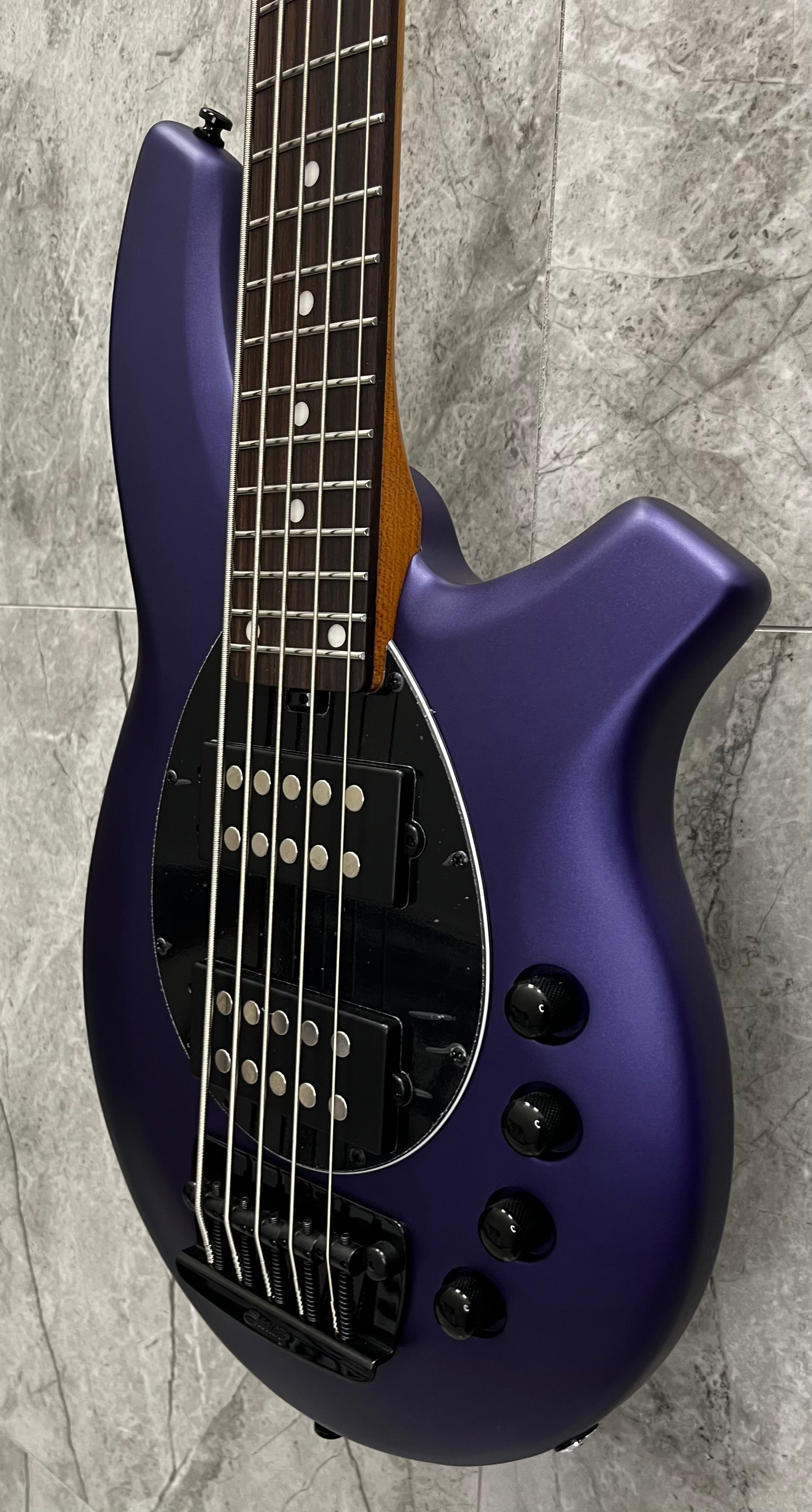 Sterling by Music Man Bongo 5 Bass Guitar - Firemist Purple Satin STBONGO5FMPSR2 SERIAL NUMBER D111548 - 8 LBS 14 OZ
