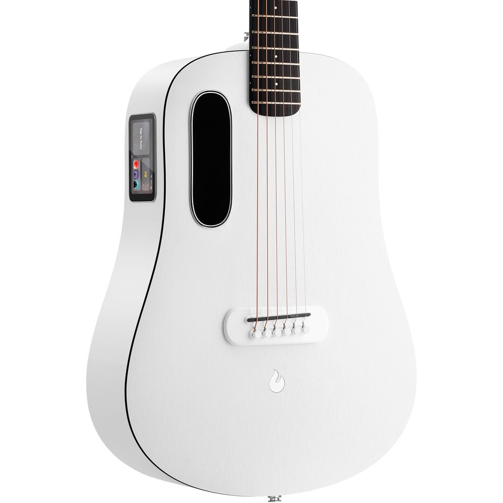 Lava Music ME Play 36” Acoustic / Electric Guitar With Gig Bag, Frost White L9200007
