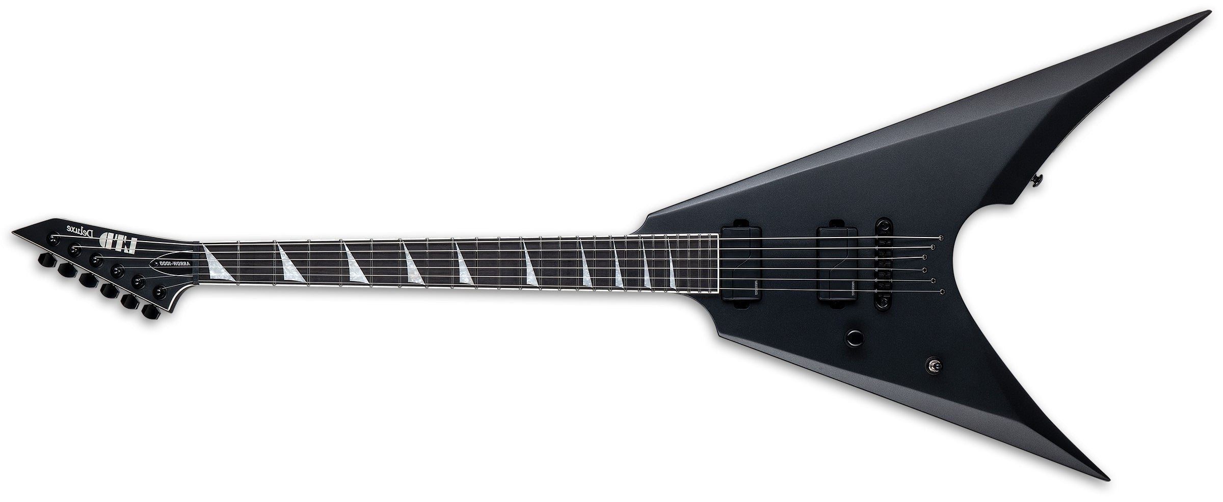 ESP LTD Arrow1000NT Left Handed Electric Guitar, Charcoal Metallic Satin LARROW1000NTCHMSLH