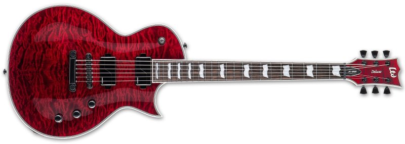 ESP LTD EC-1000 EC1000 ECLIPSE Electric Guitar, See Thru Black Cherry LEC1000QMSTBC