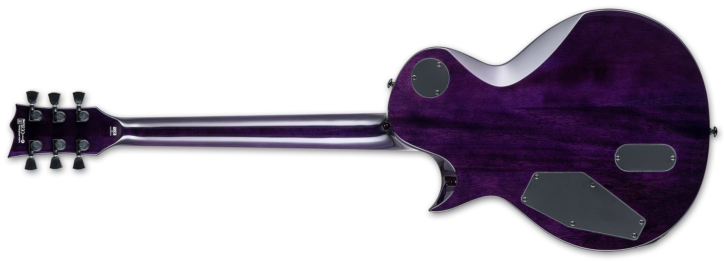 ESP LTD EC-1000 Left Handed Electric Guitar EC1000 See Thru Purple Sunburst LEC1000QMSTPSBLH SERIAL NUMBER W24081049 - 7.8 LBS