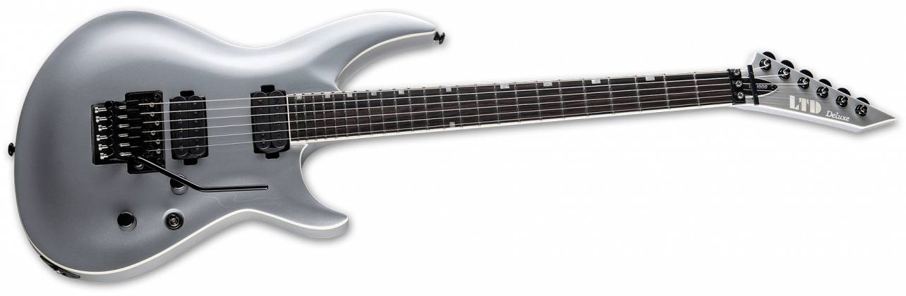 ESP LTD H3-1000FR Deluxe 6-String Electric Guitar, Metallic Silver LH31000FRMS