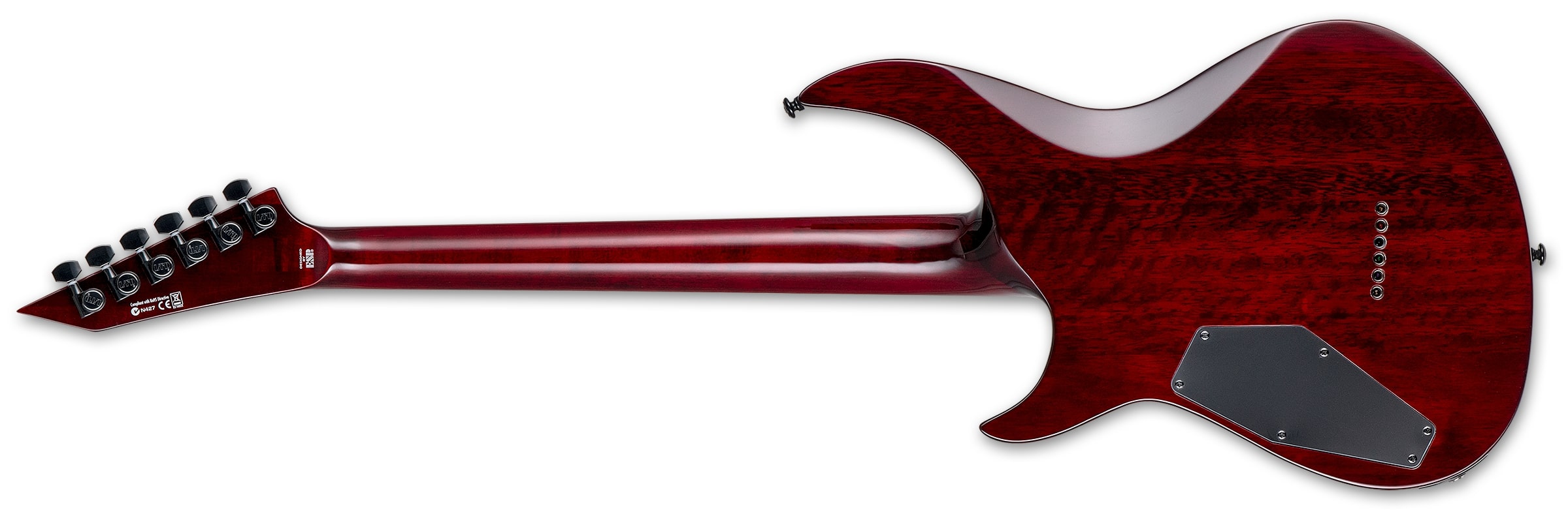 ESP LTD H3-1000 Electric Guitar, See Thru Black Cherry LH31000QMSTBC